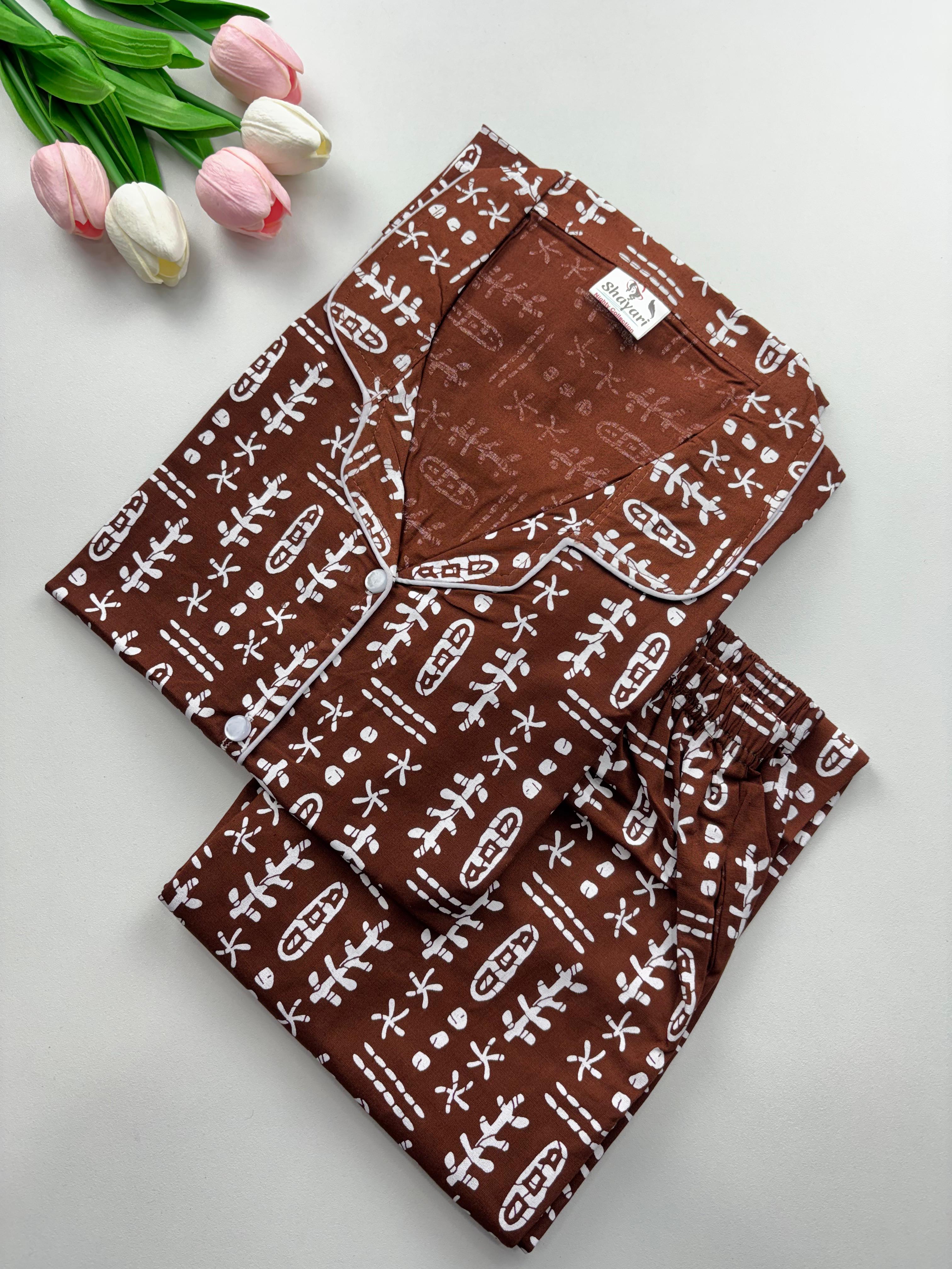 SS7091 Women’s Cotton Shirt and Pajama Set