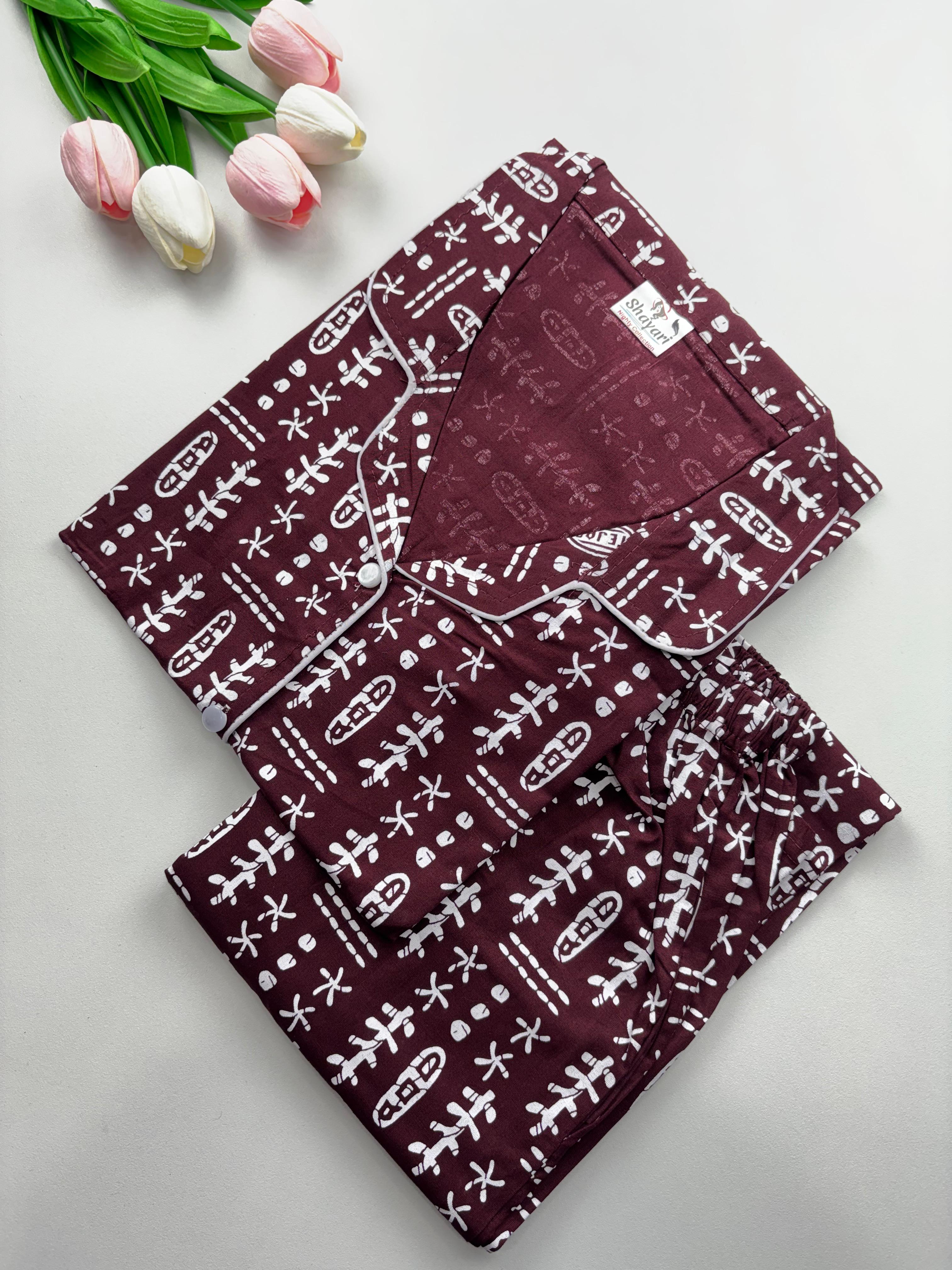 SS7094 Women’s Cotton Shirt and Pajama Set