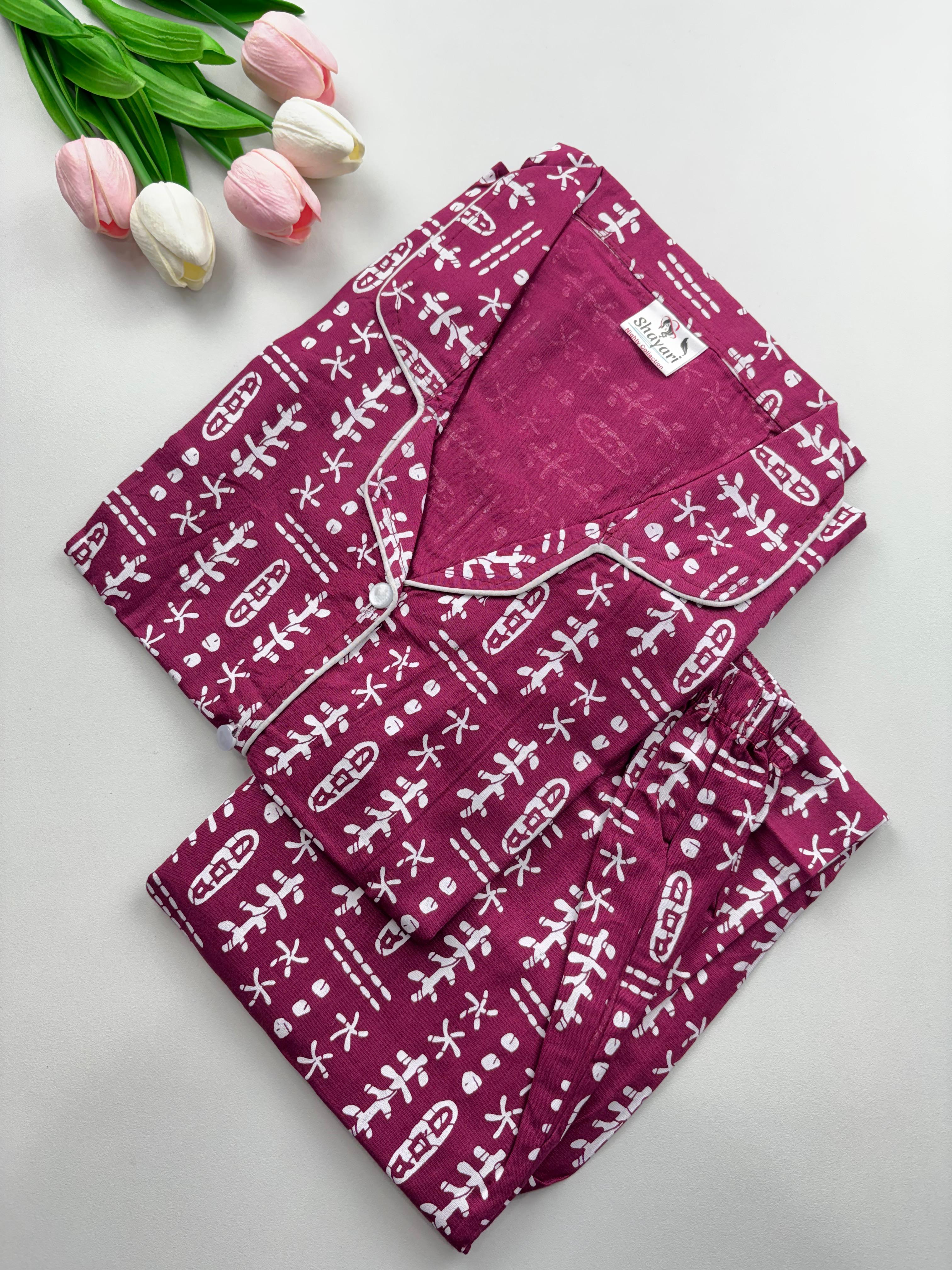 SS7095 Women’s Cotton Shirt and Pajama Set