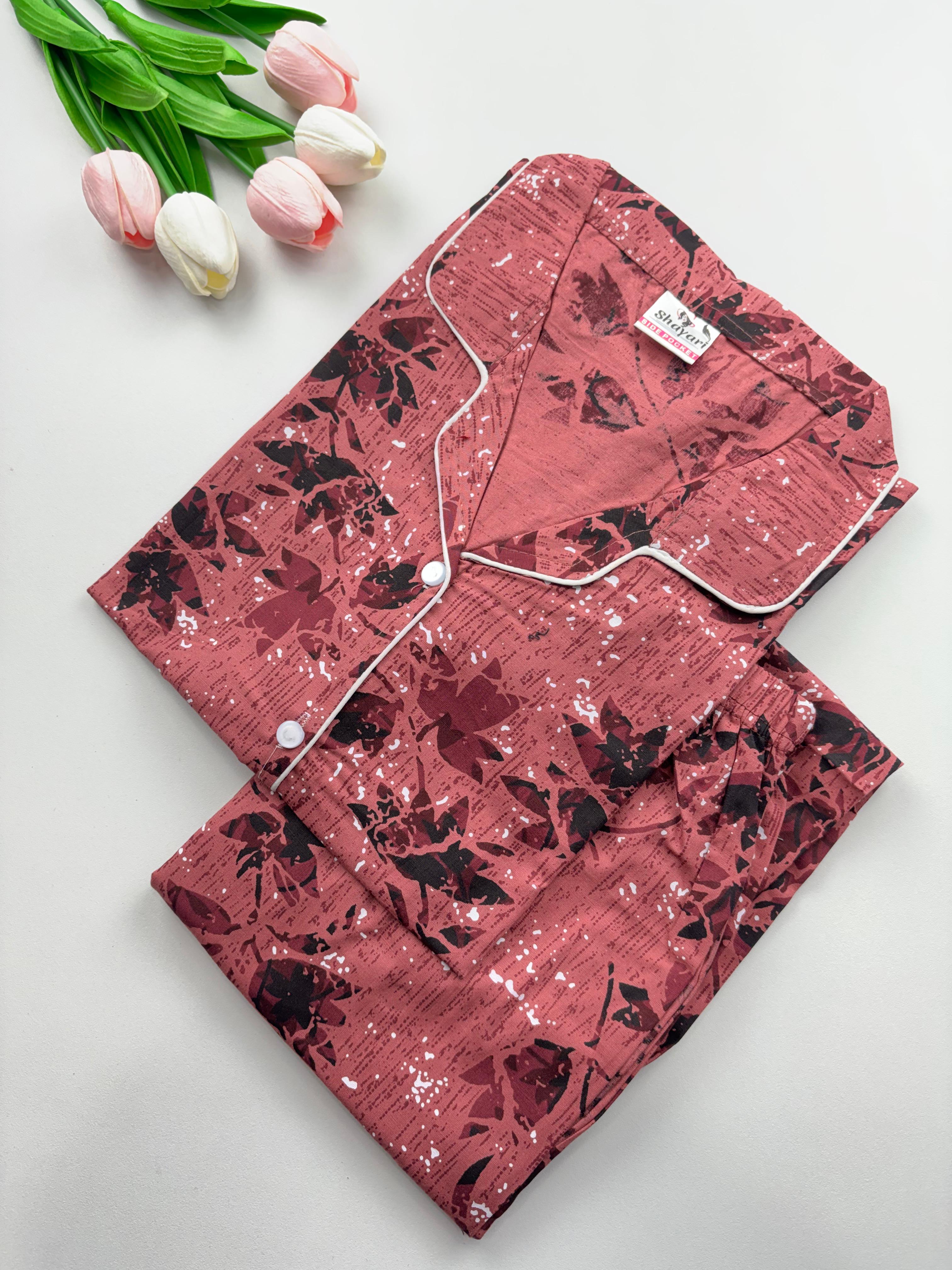SS7120 Women’s Cotton Shirt and Pajama Set