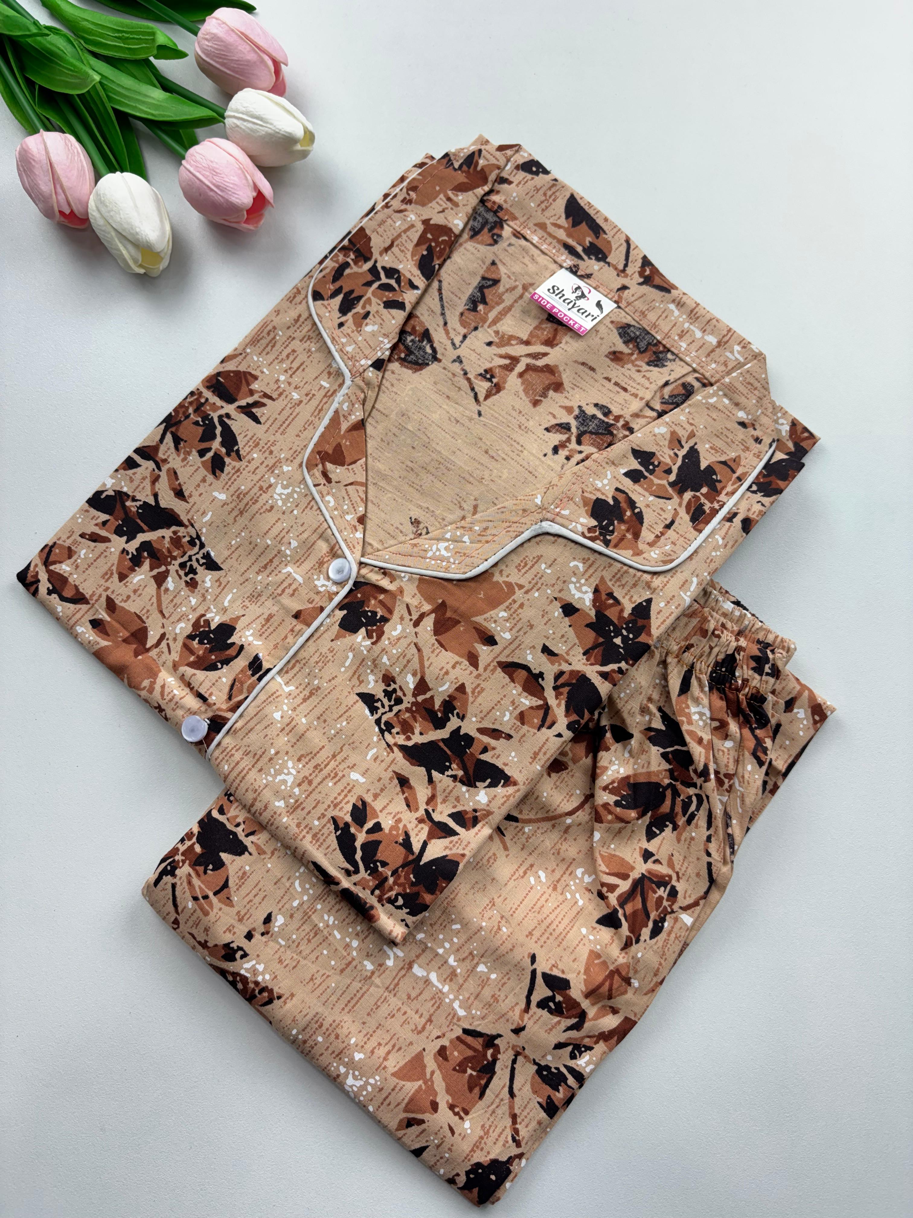 SS7122 Women’s Cotton Shirt and Pajama Set