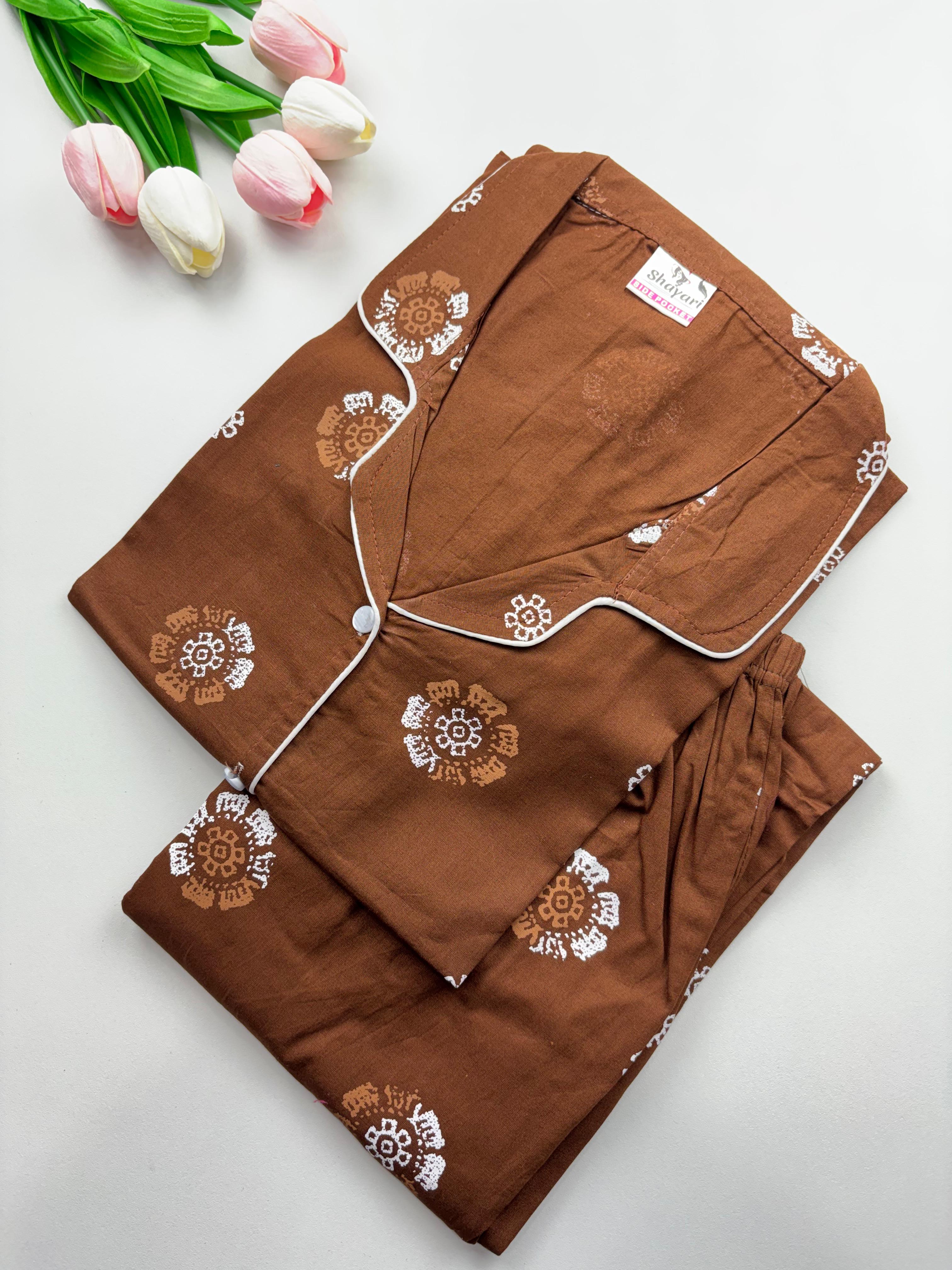 SS7102 Women’s Cotton Shirt and Pajama Set
