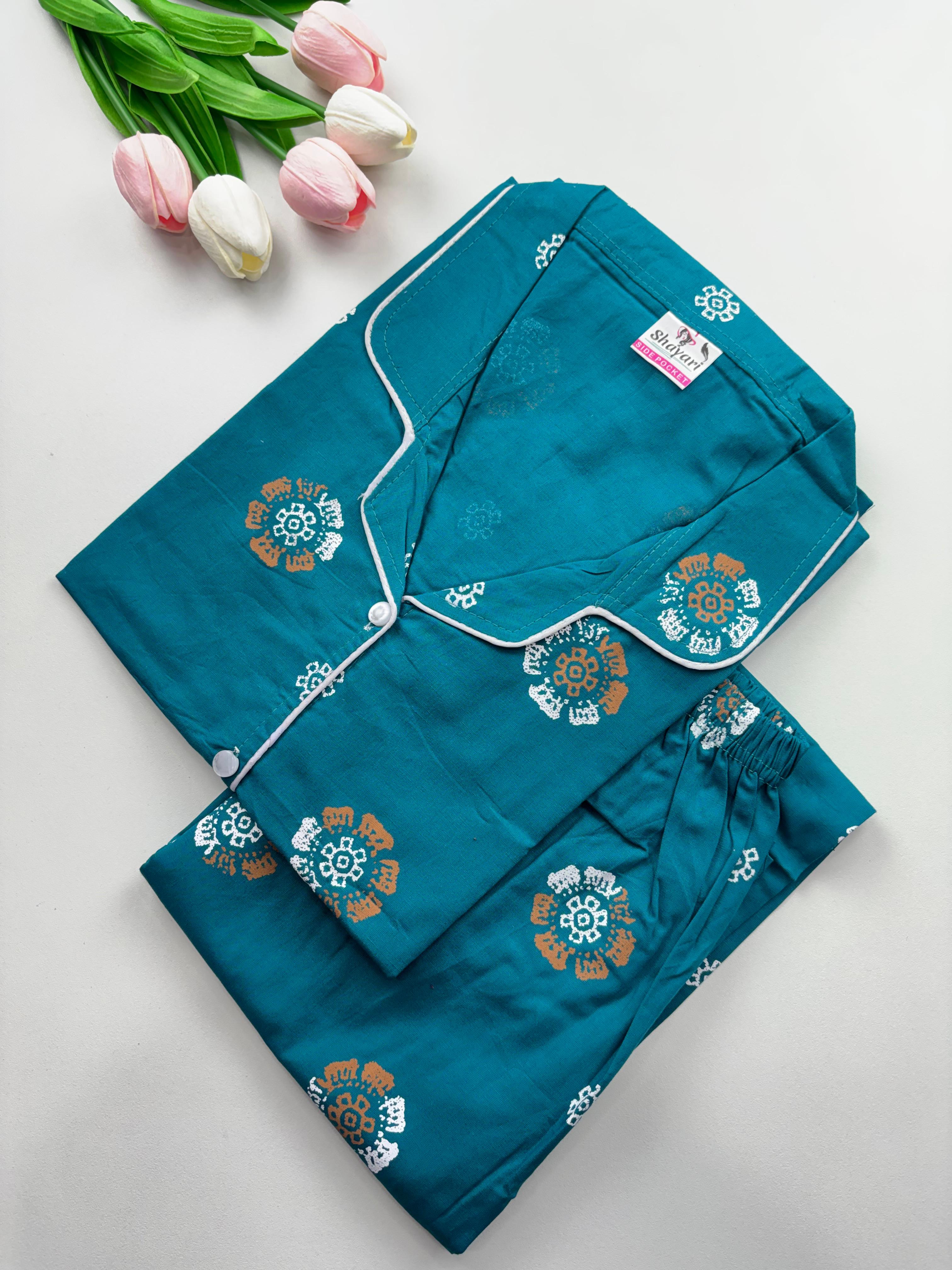 SS7105 Women’s Cotton Shirt and Pajama Set