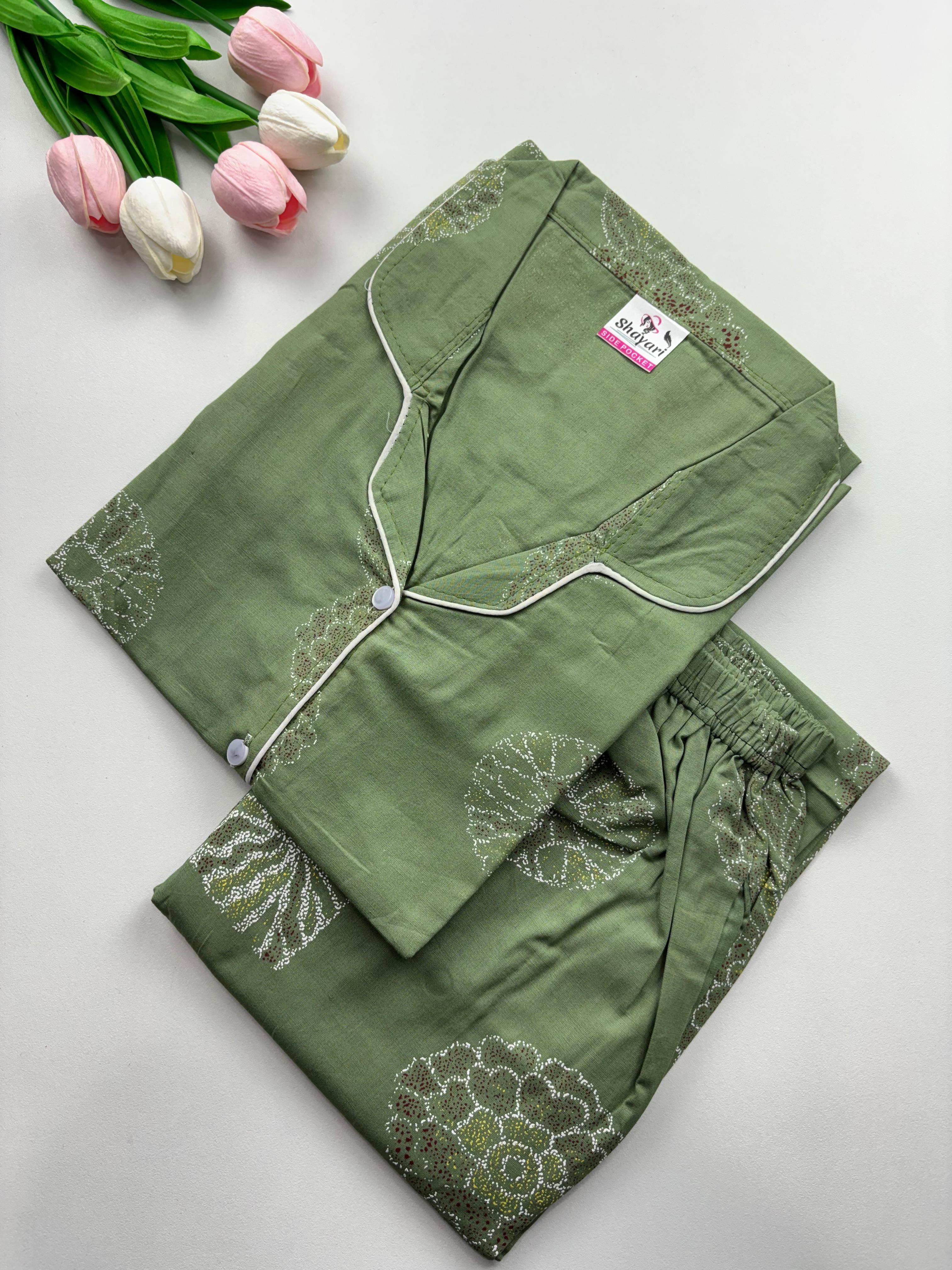 SS7106 Women’s Cotton Shirt and Pajama Set