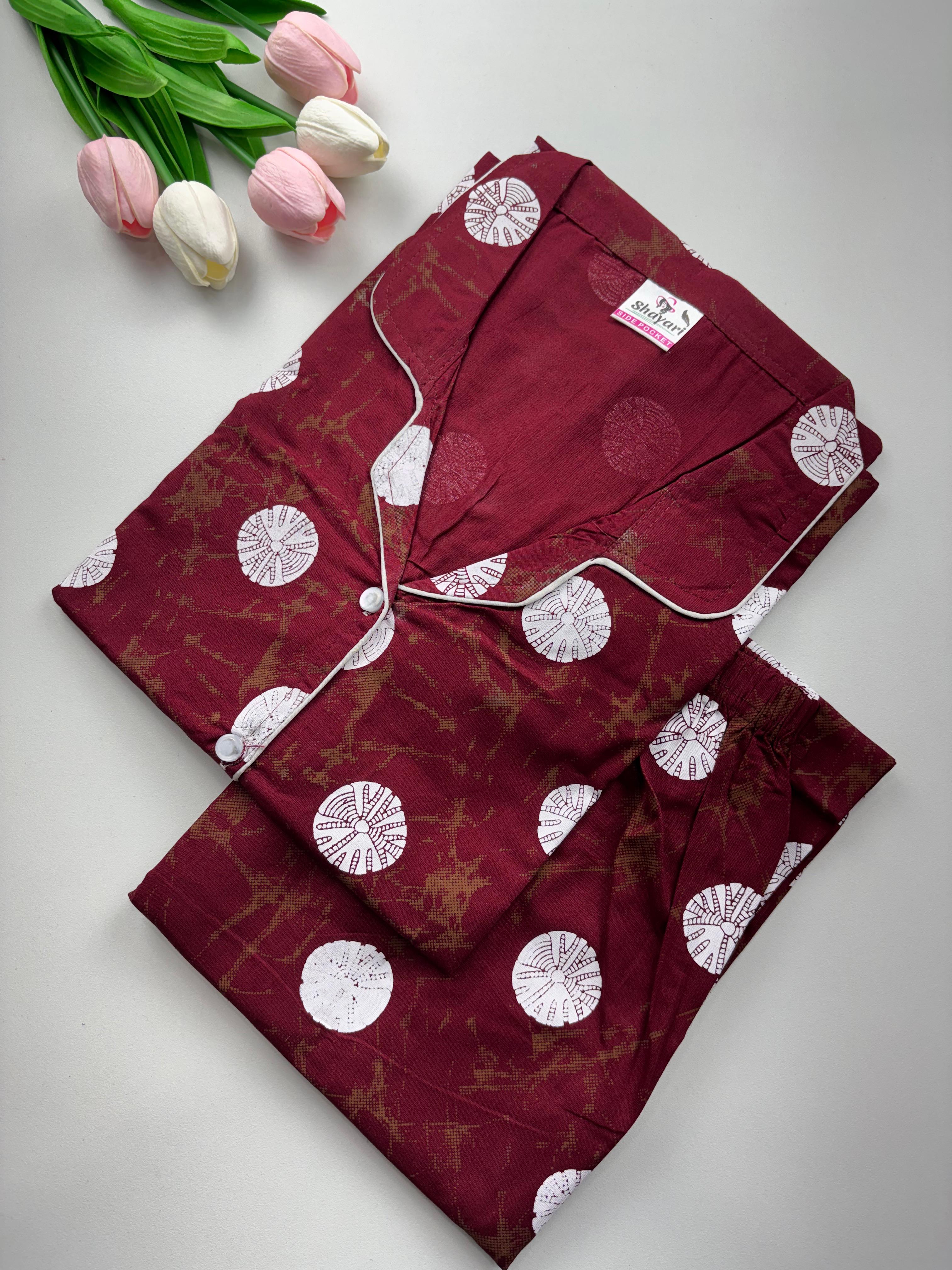 SS7118 Women’s Cotton Shirt and Pajama Set