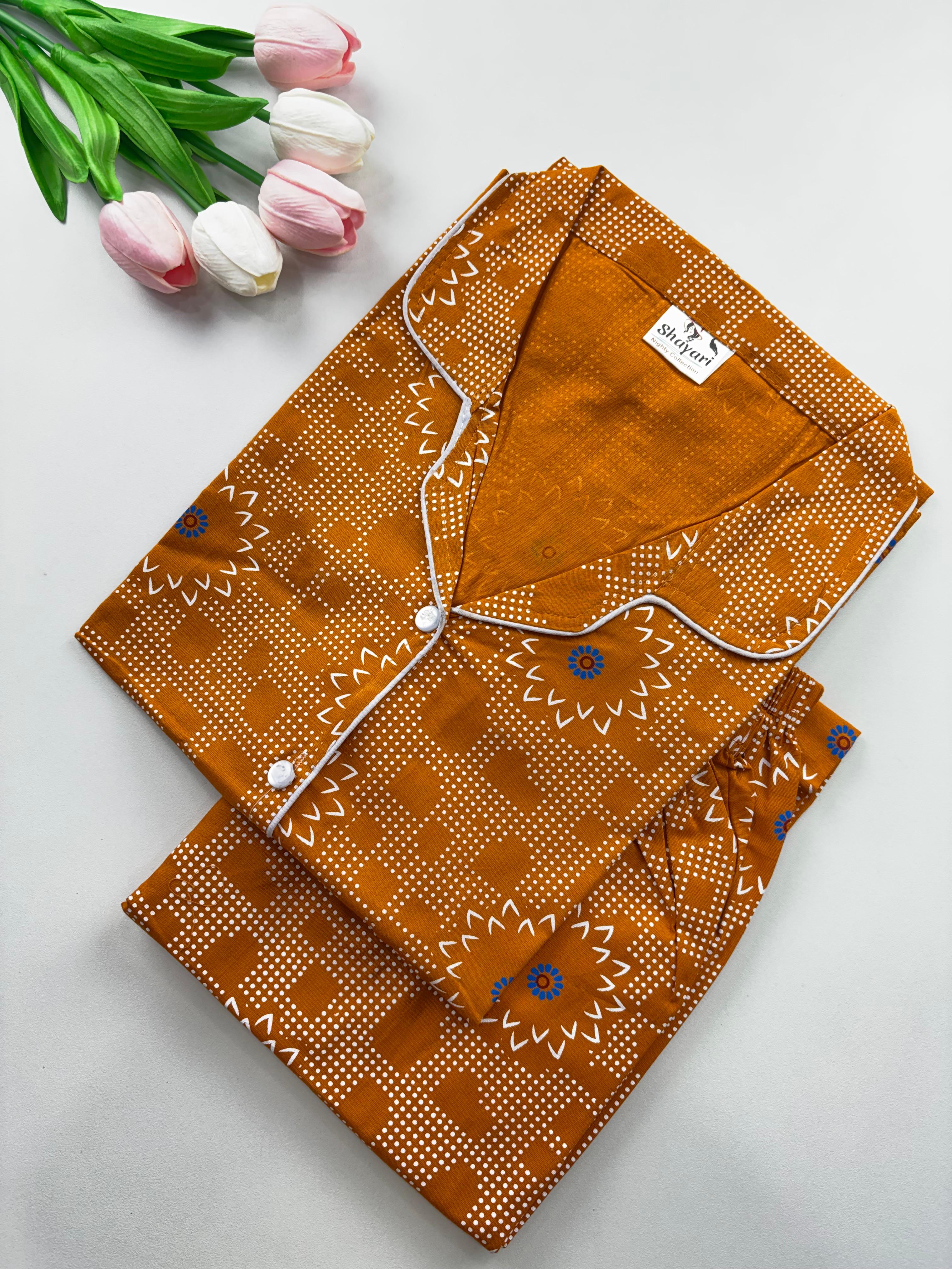 SS7131 Women’s Cotton Shirt and Pajama Set