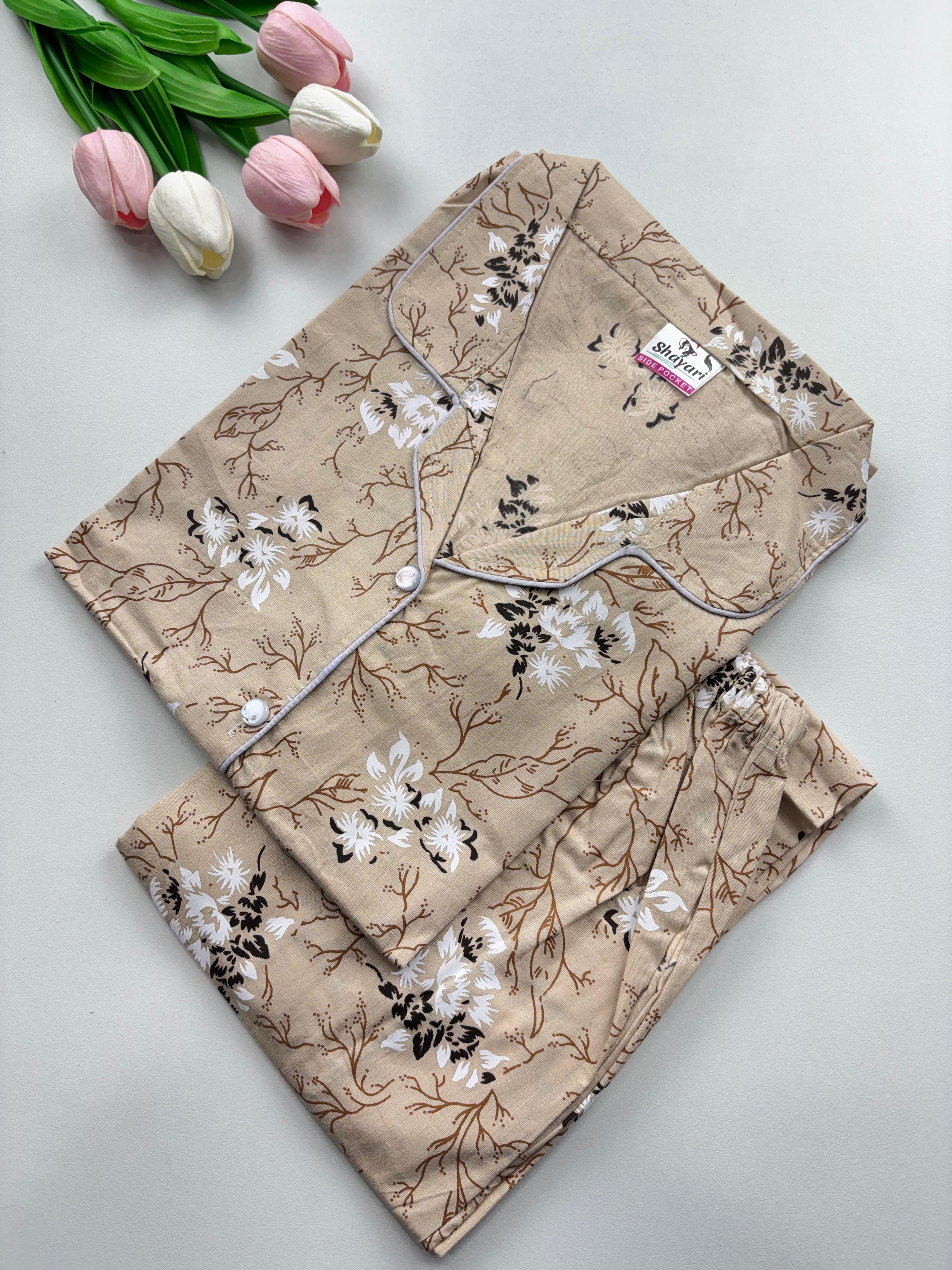 SS7112 Women’s Cotton Shirt and Pajama Set