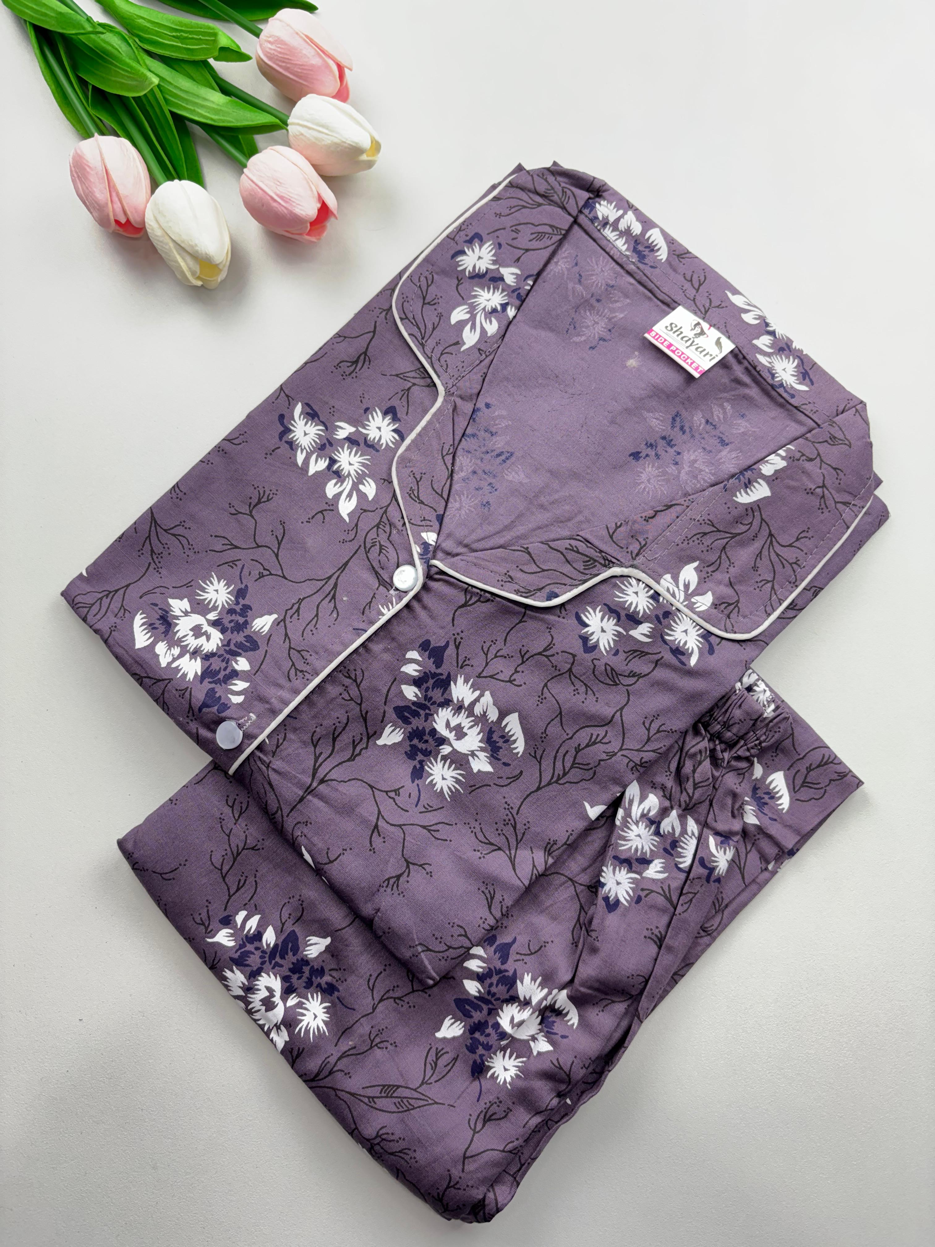 SS7113 Women’s Cotton Shirt and Pajama Set