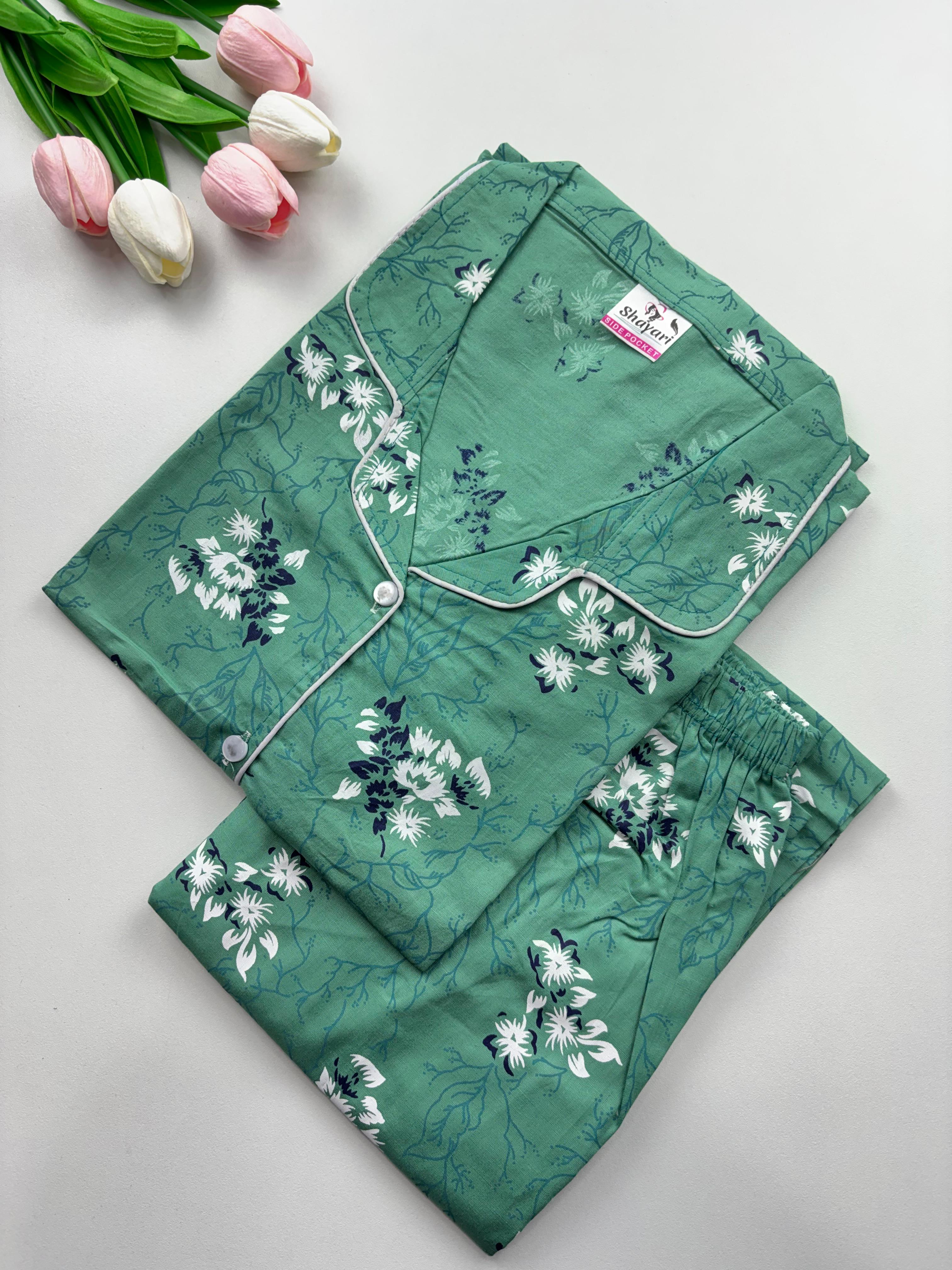 SS7114 Women’s Cotton Shirt and Pajama Set