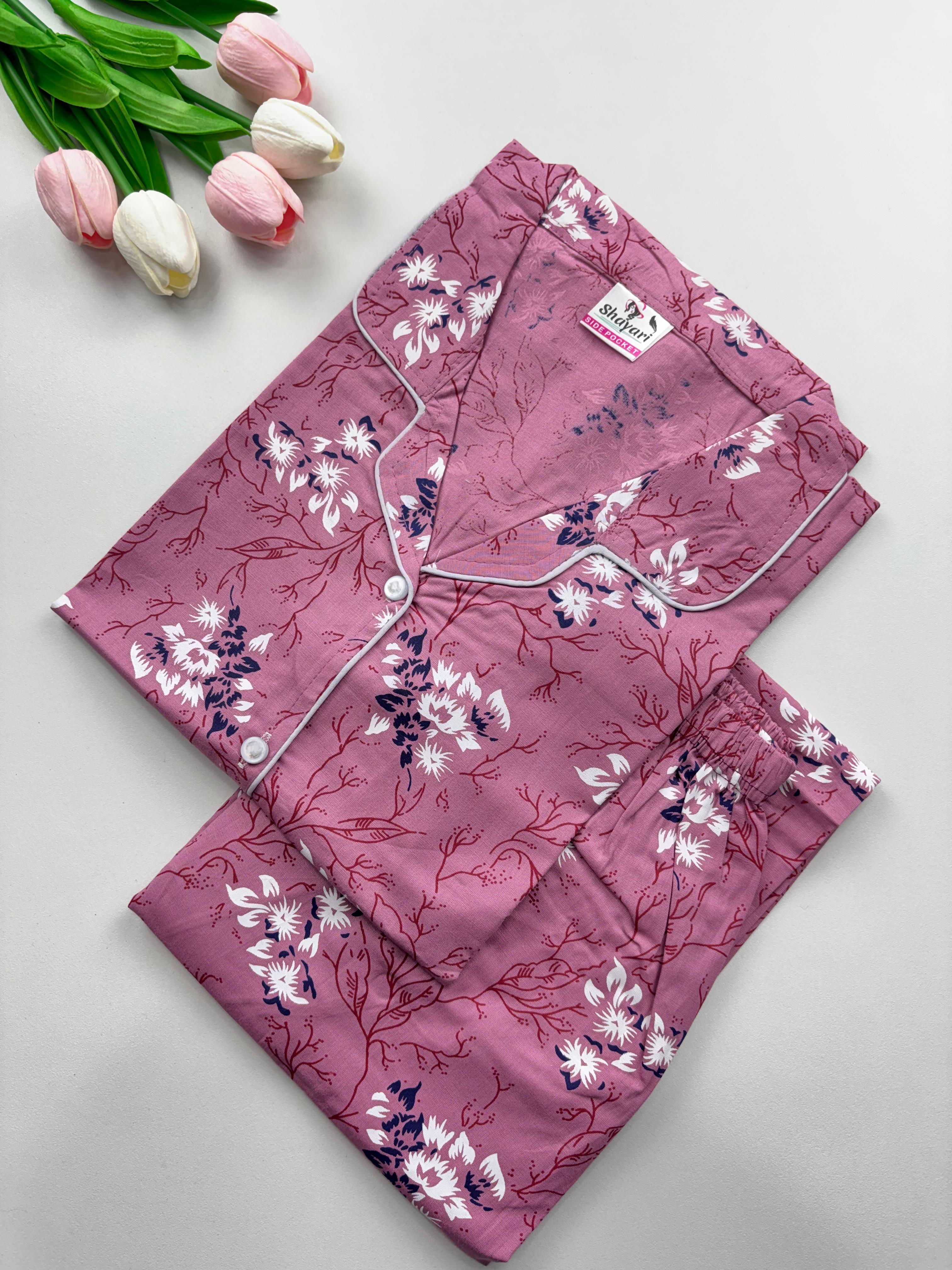 SS7115 Women’s Cotton Shirt and Pajama Set