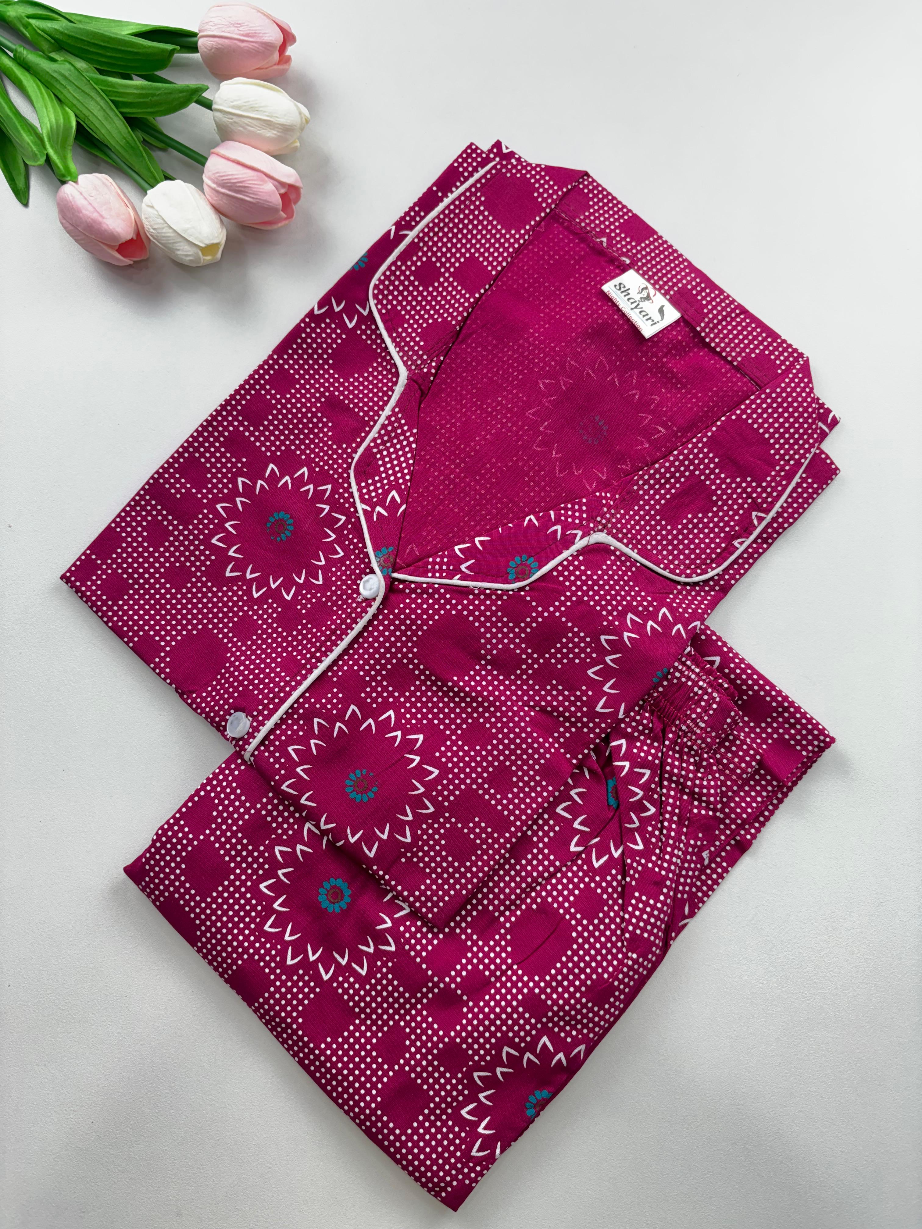 SS7130 Women’s Cotton Shirt and Pajama Set
