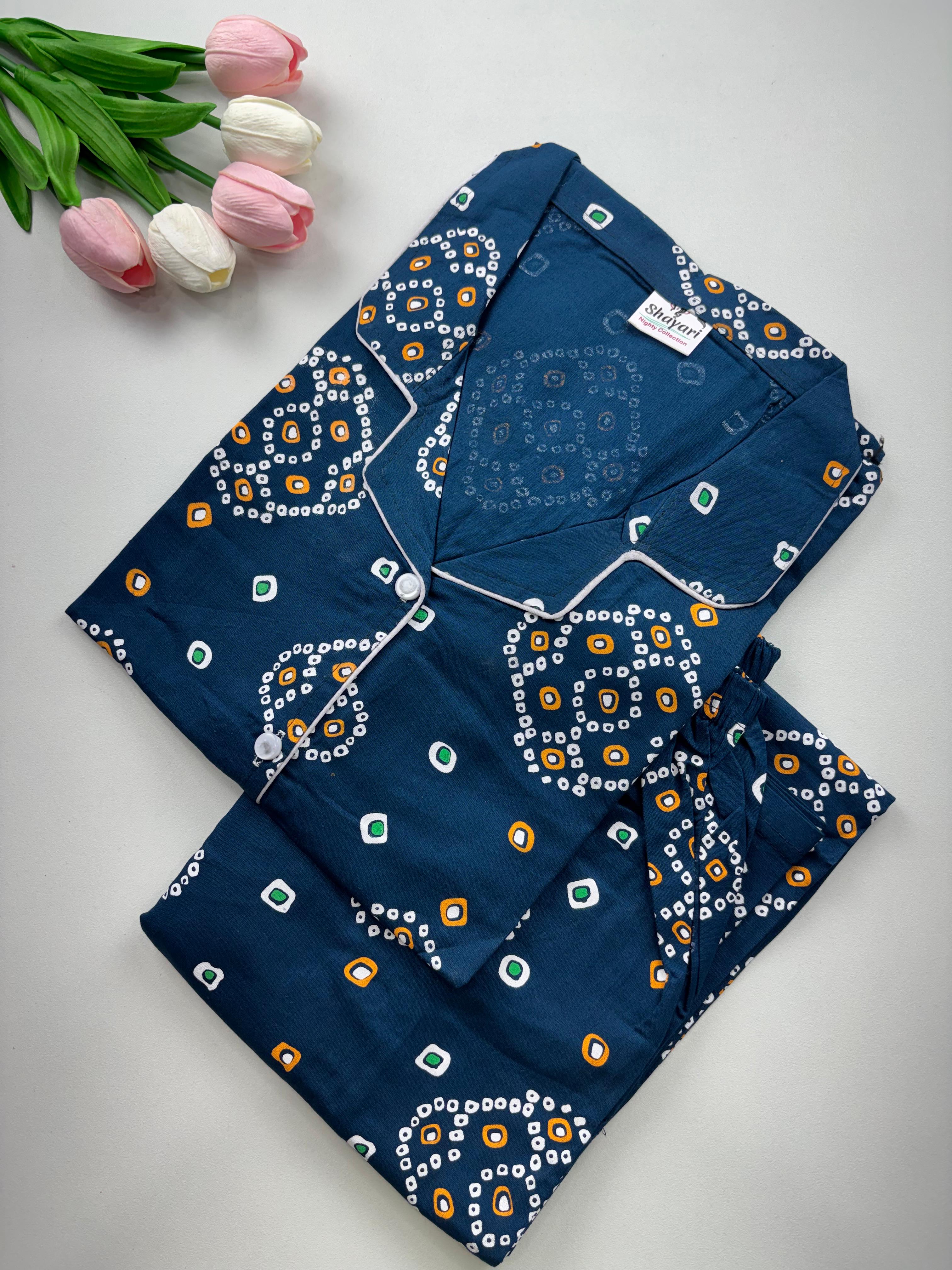 SS7135 Women’s Cotton Shirt and Pajama Set