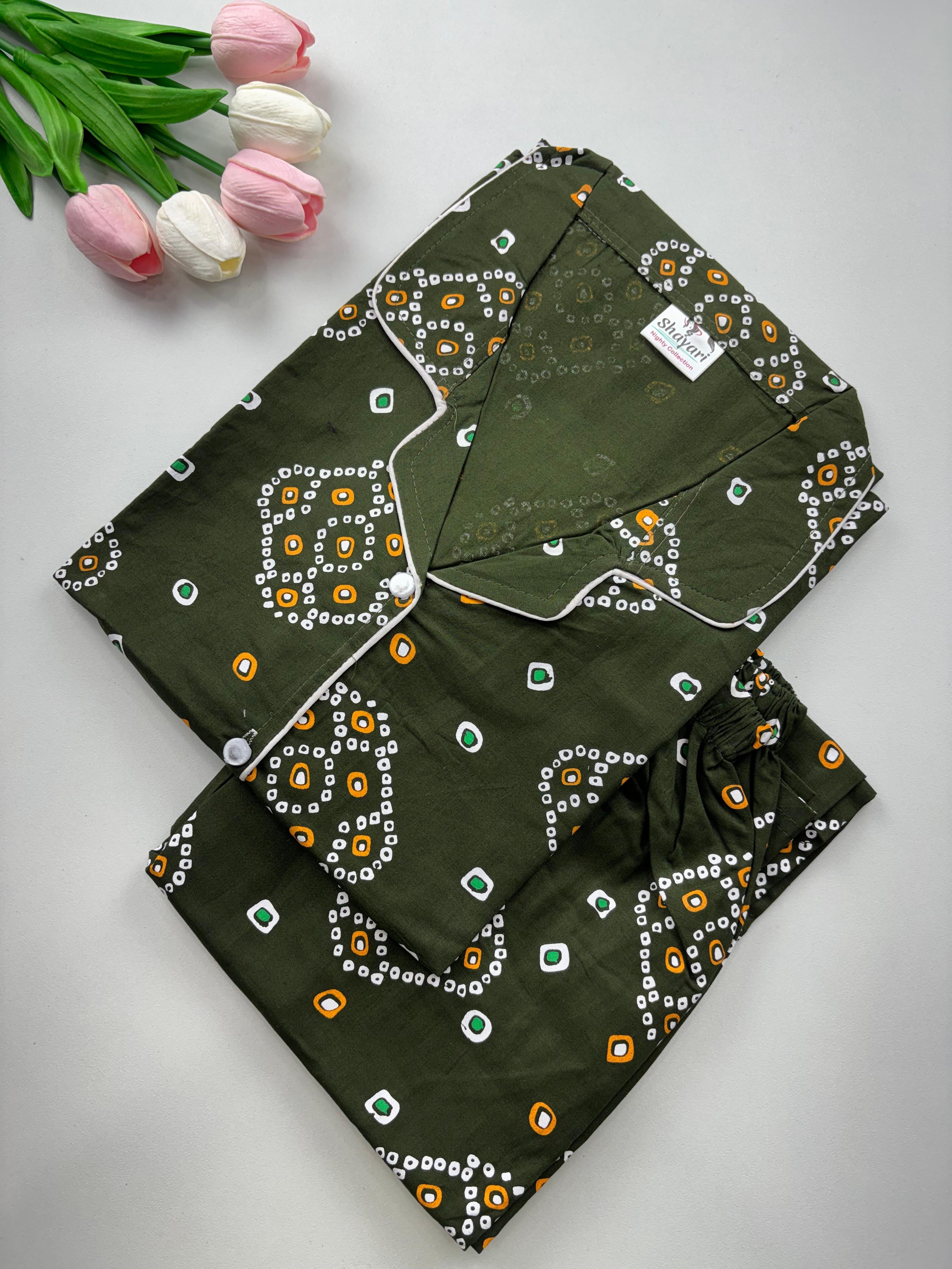 SS7137 Women’s Cotton Shirt and Pajama Set