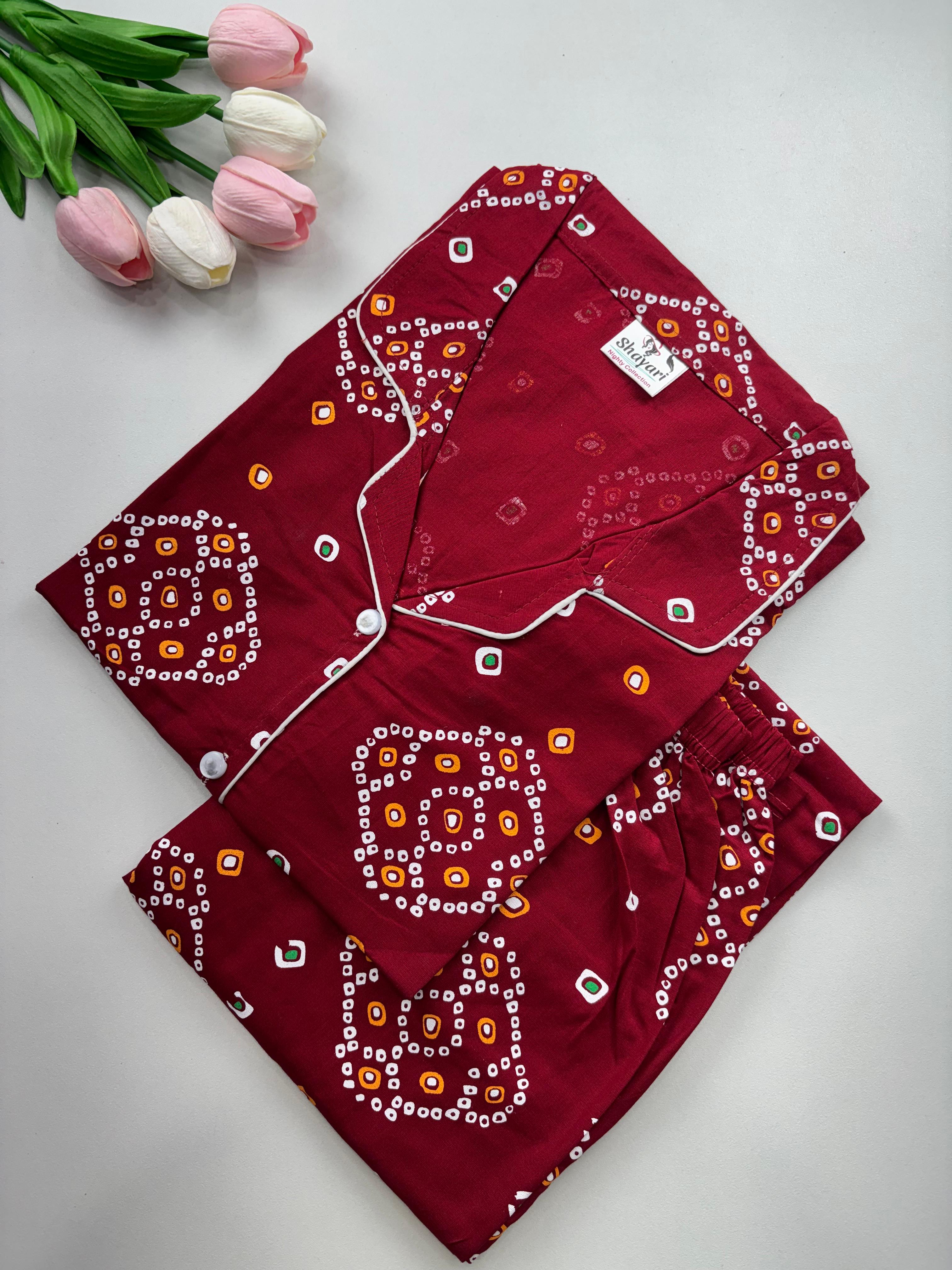 SS7139 Women’s Cotton Shirt and Pajama Set