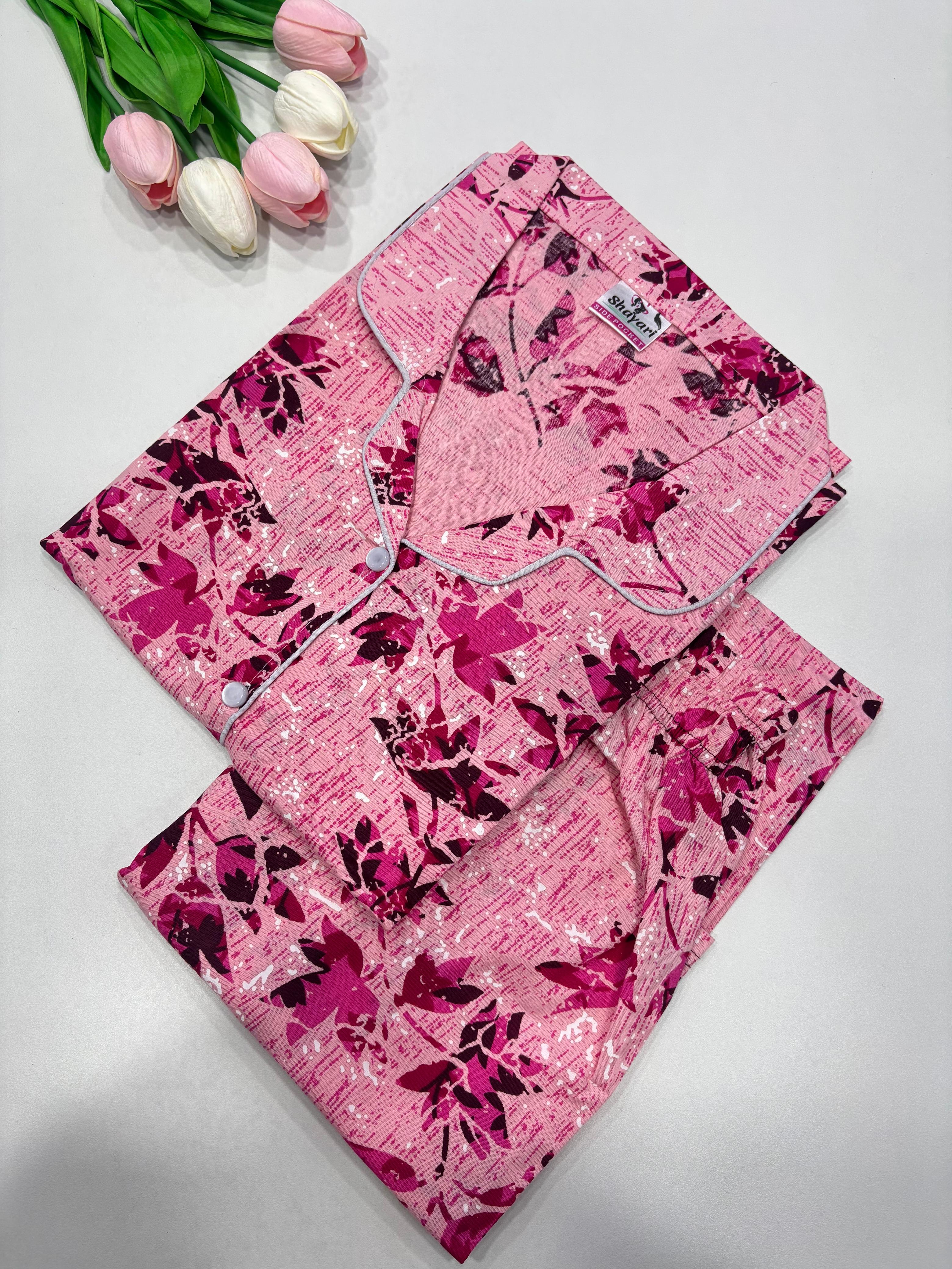 SS7124 Women’s Cotton Shirt and Pajama Set