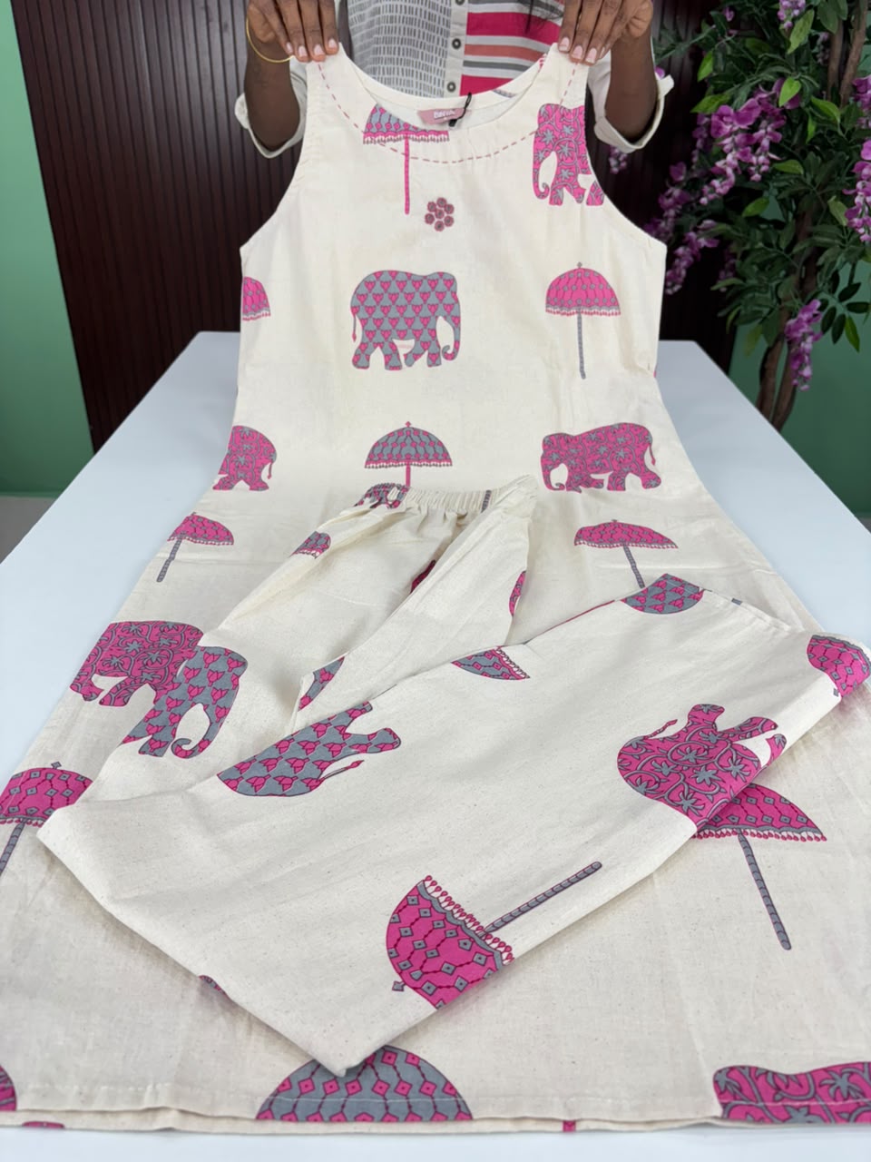SS7181 Khadi Cotton Co-ord Set