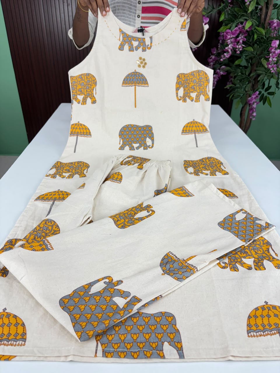 SS7182 Khadi Cotton Co-ord Set