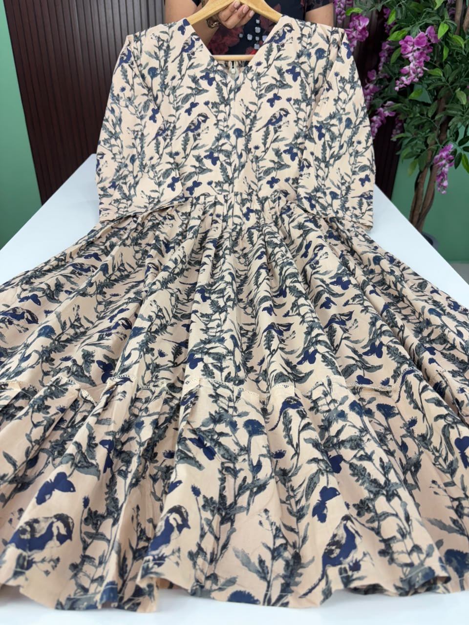 SS7206 Kalamkari Printed Cotton Frock