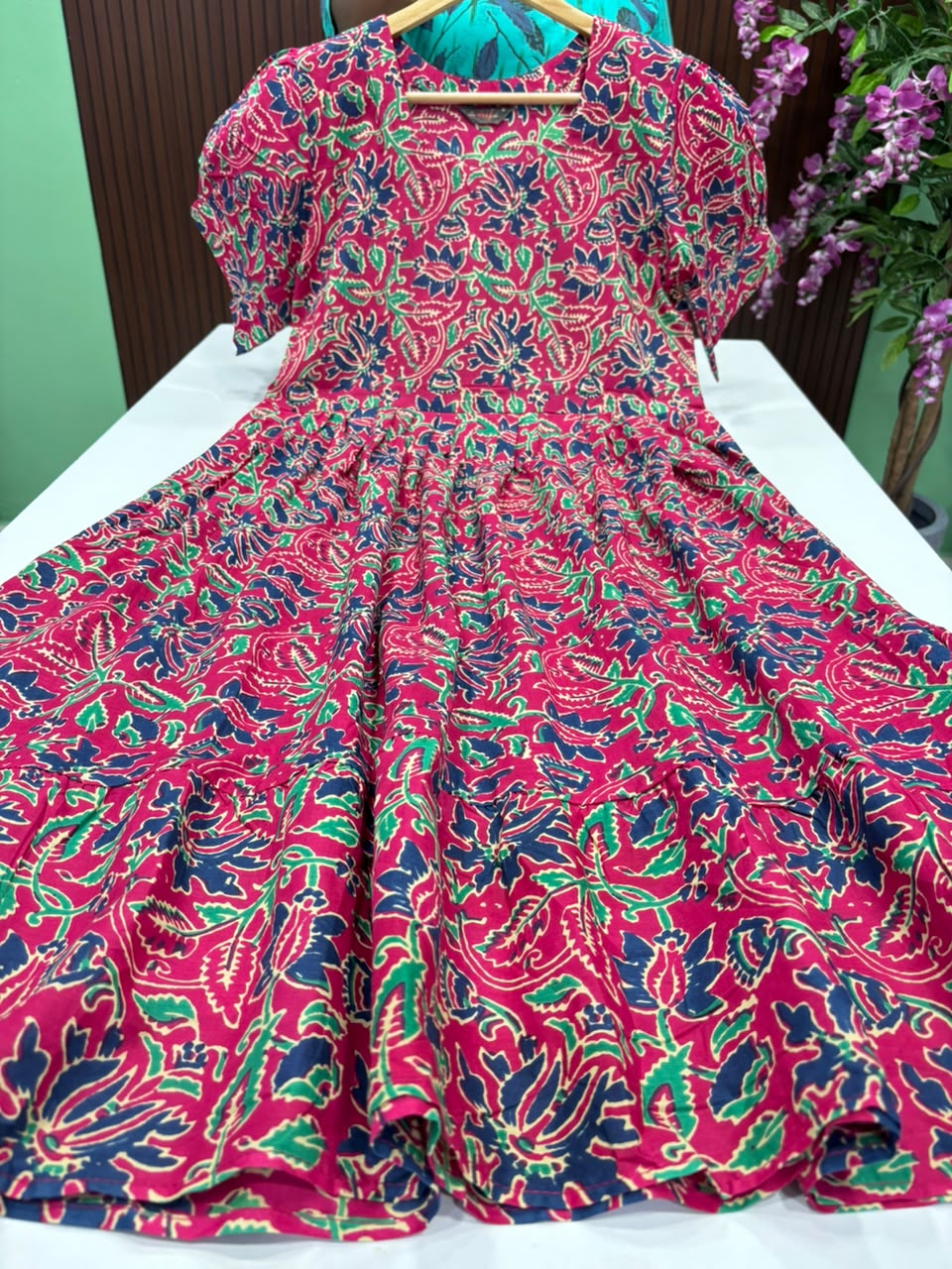 SS7211 Kalamkari Printed Cotton Frock