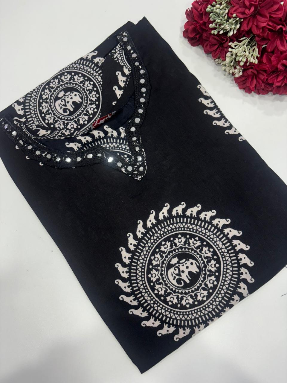 SS7260 Elegant Office Wear Rayon Kurti