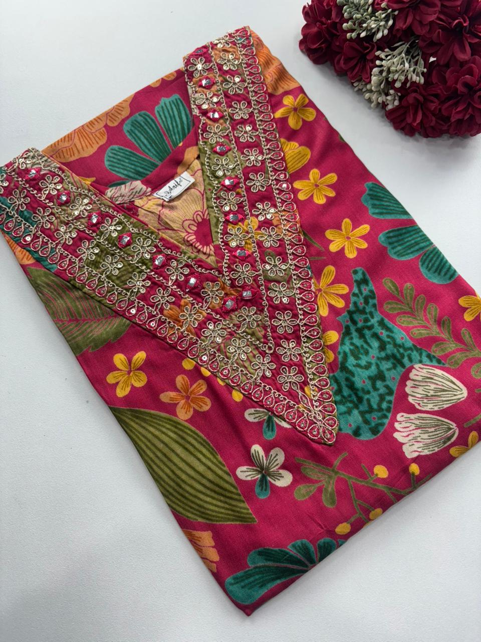 SS7253 Elegant Office Wear Rayon Kurti