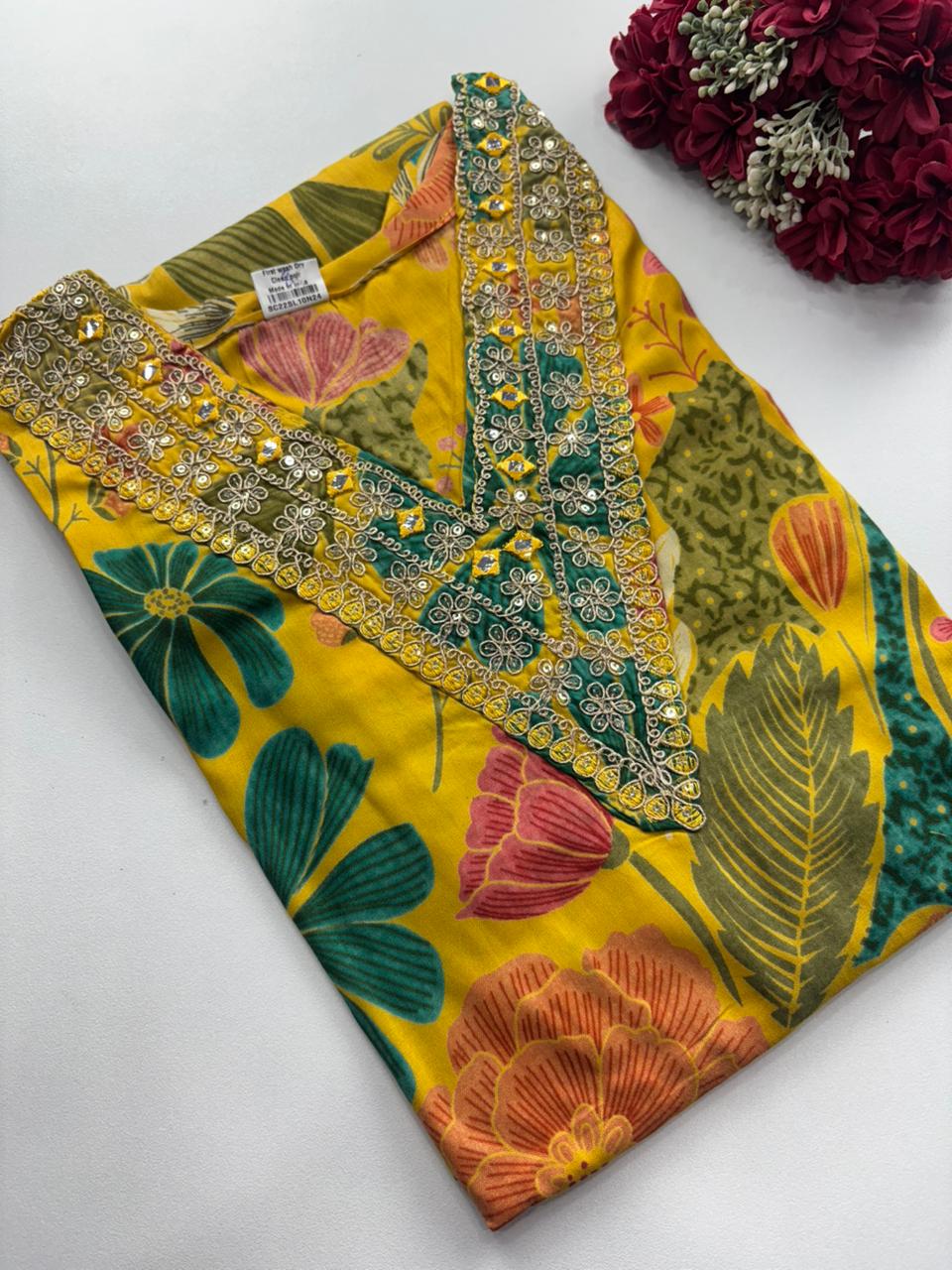 SS7254 Elegant Office Wear Rayon Kurti