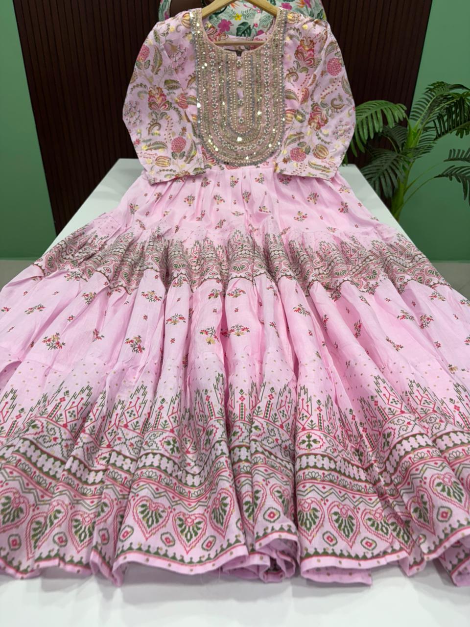SS7263 Mul Cotton 3 Tier Flared Maxi