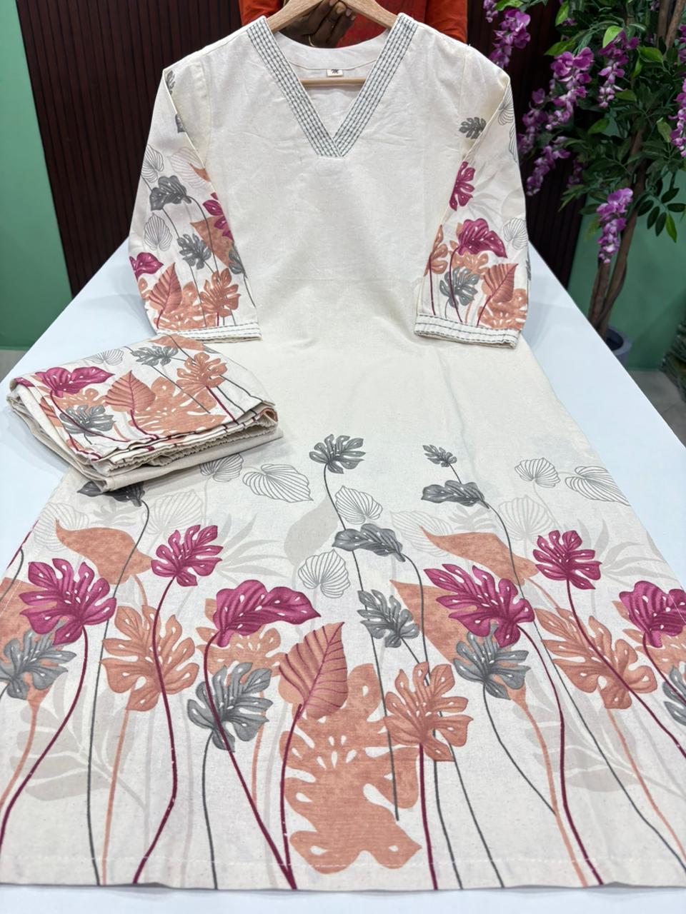 SS7287 Stylish Cotton Flex Co-ord Set