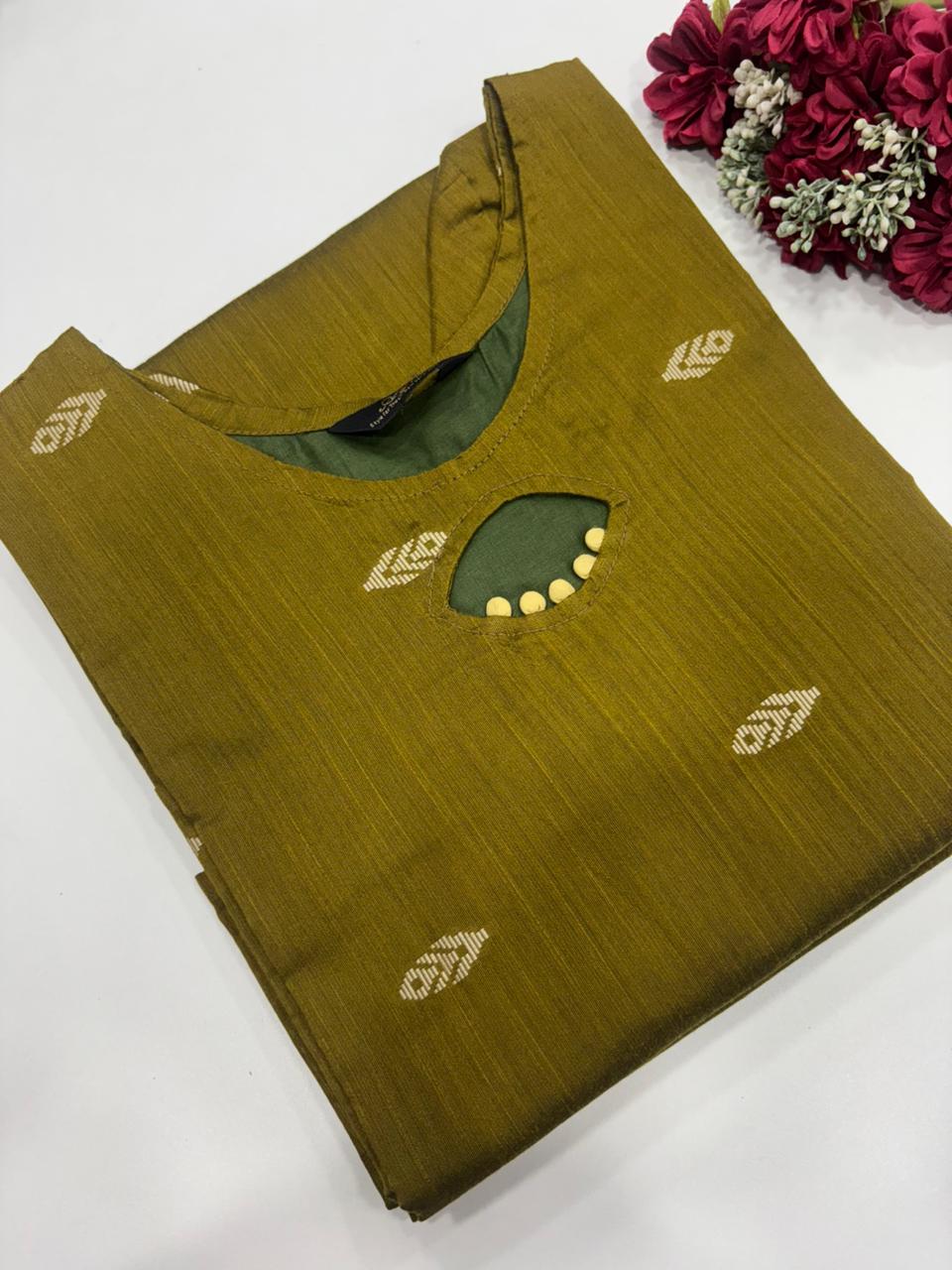 SS7330 Premium Raw Silk Kurti