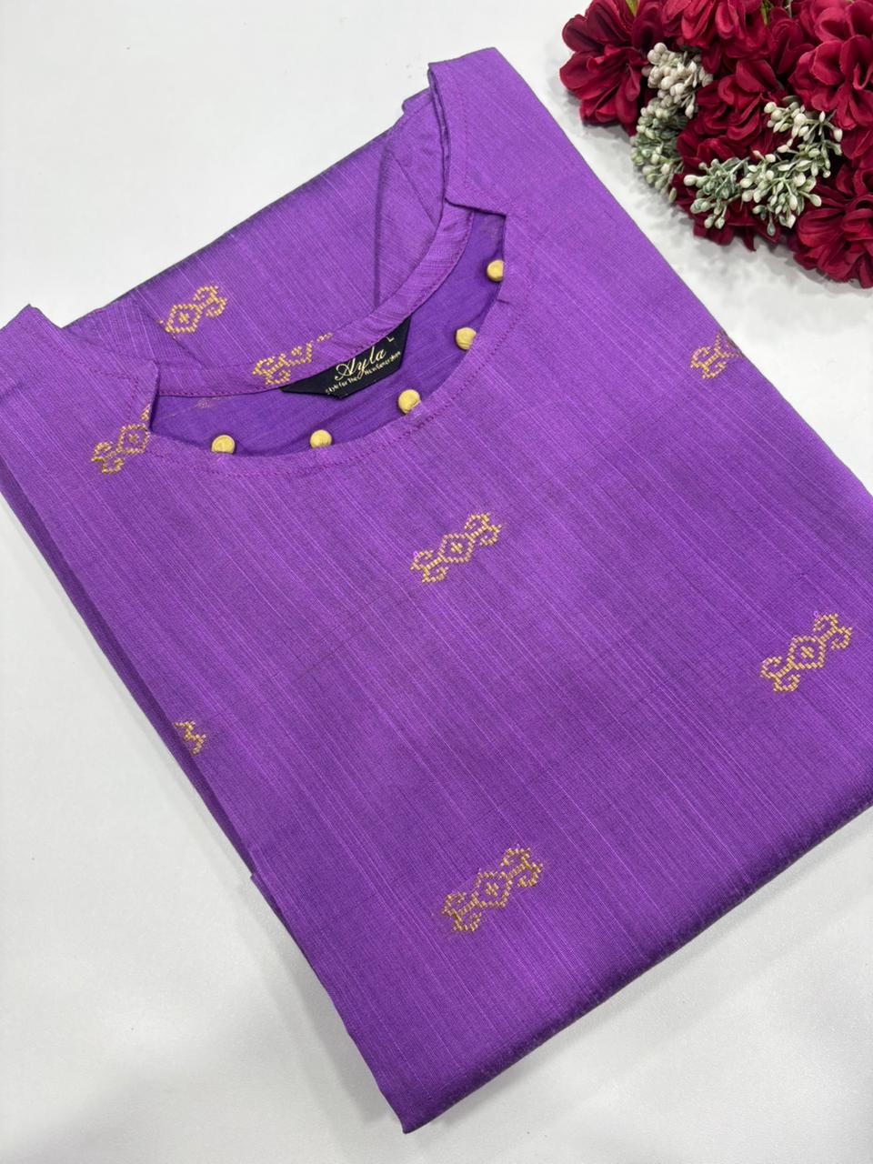 SS7336 Premium Raw Silk Kurti