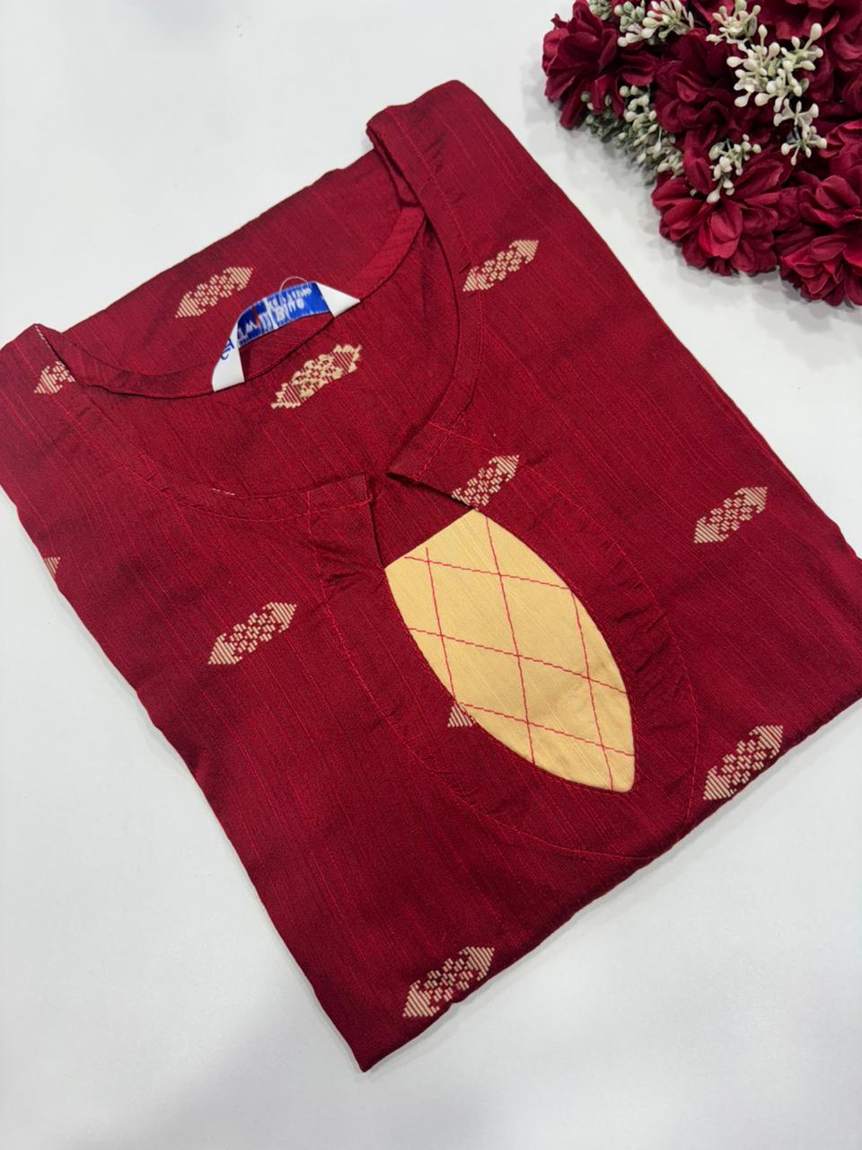 SS7312 Premium Slub Silk Kurti