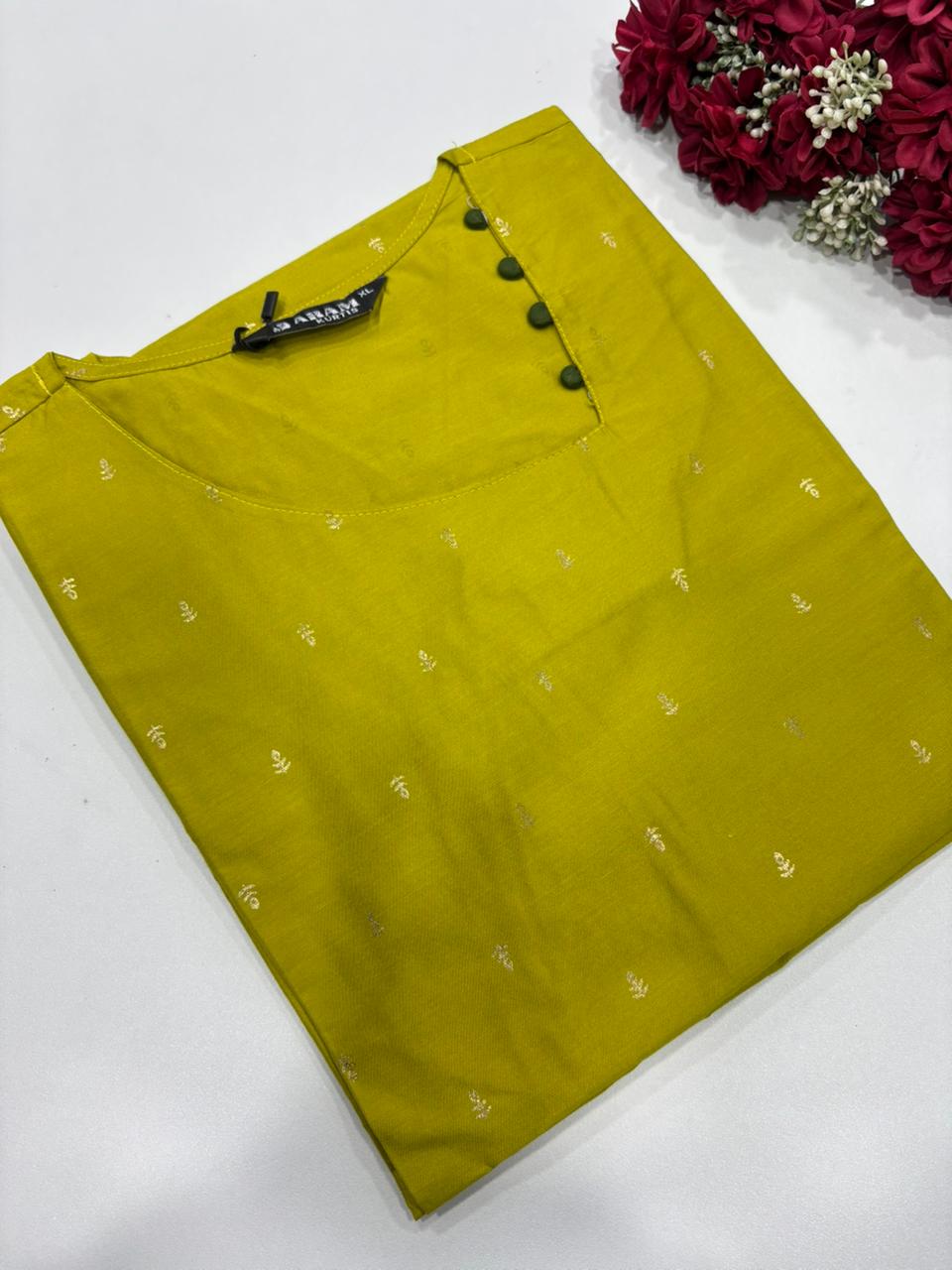 SS7348 Silk Printed Side Open Kurti