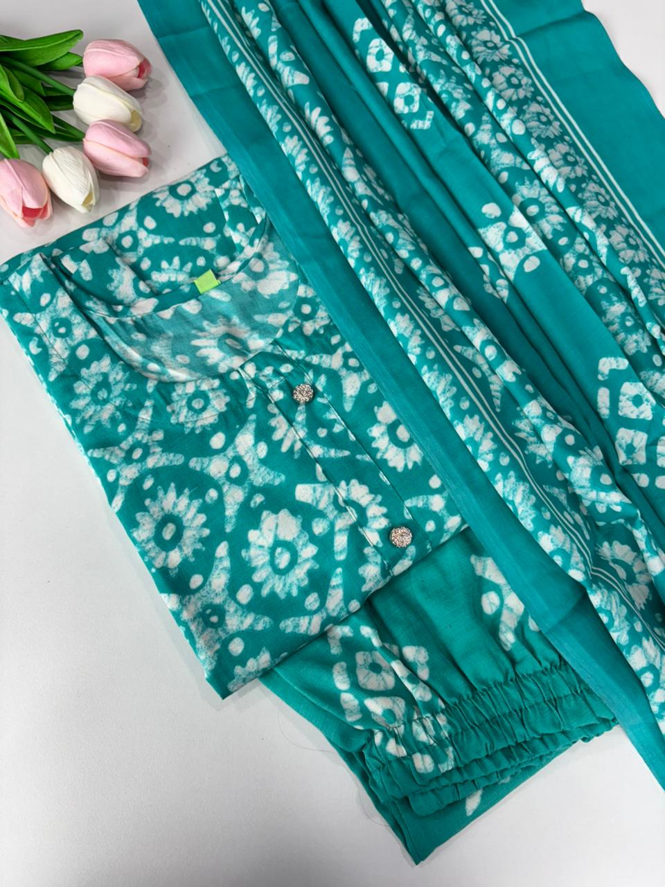 SS7382  Women’s Blended Cotton Salwar Set