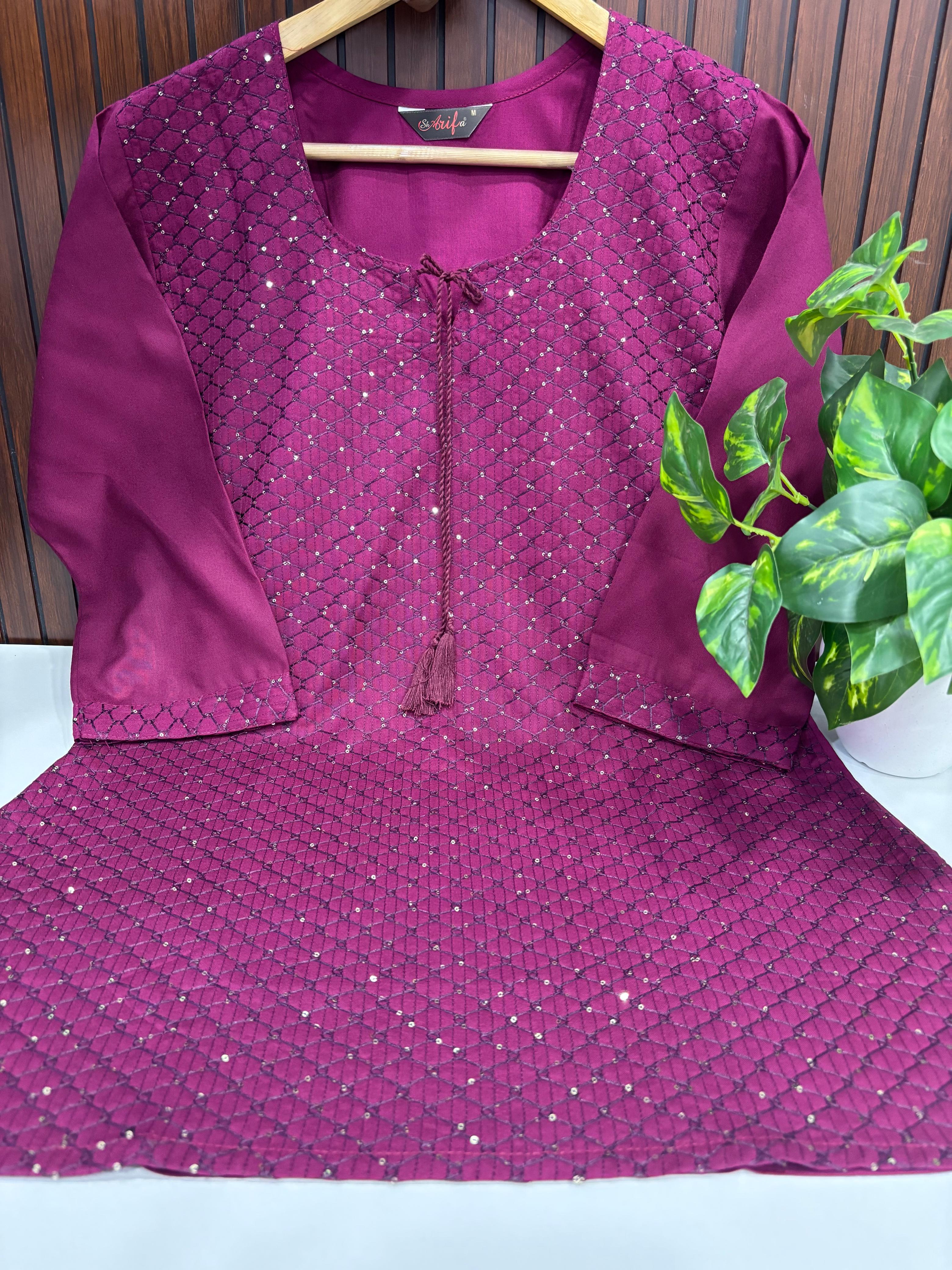 SS7396 Women’s Ethnic Short Kurti