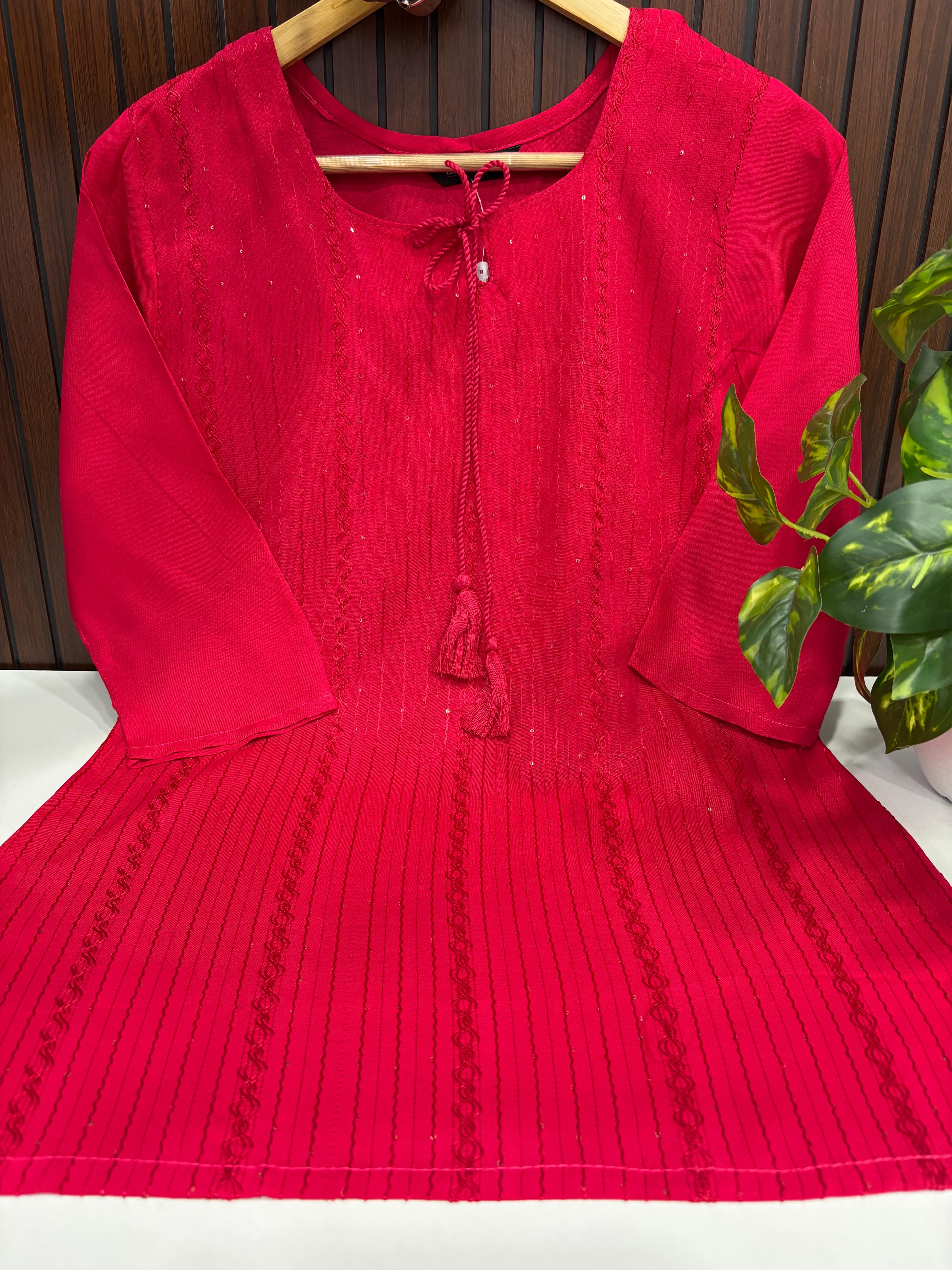 SS7395 Women’s Ethnic Short Kurti