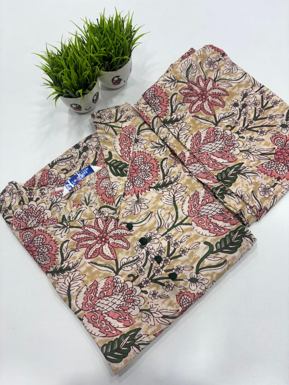 SS7474 Kalamkari Cotton Co-ord Set