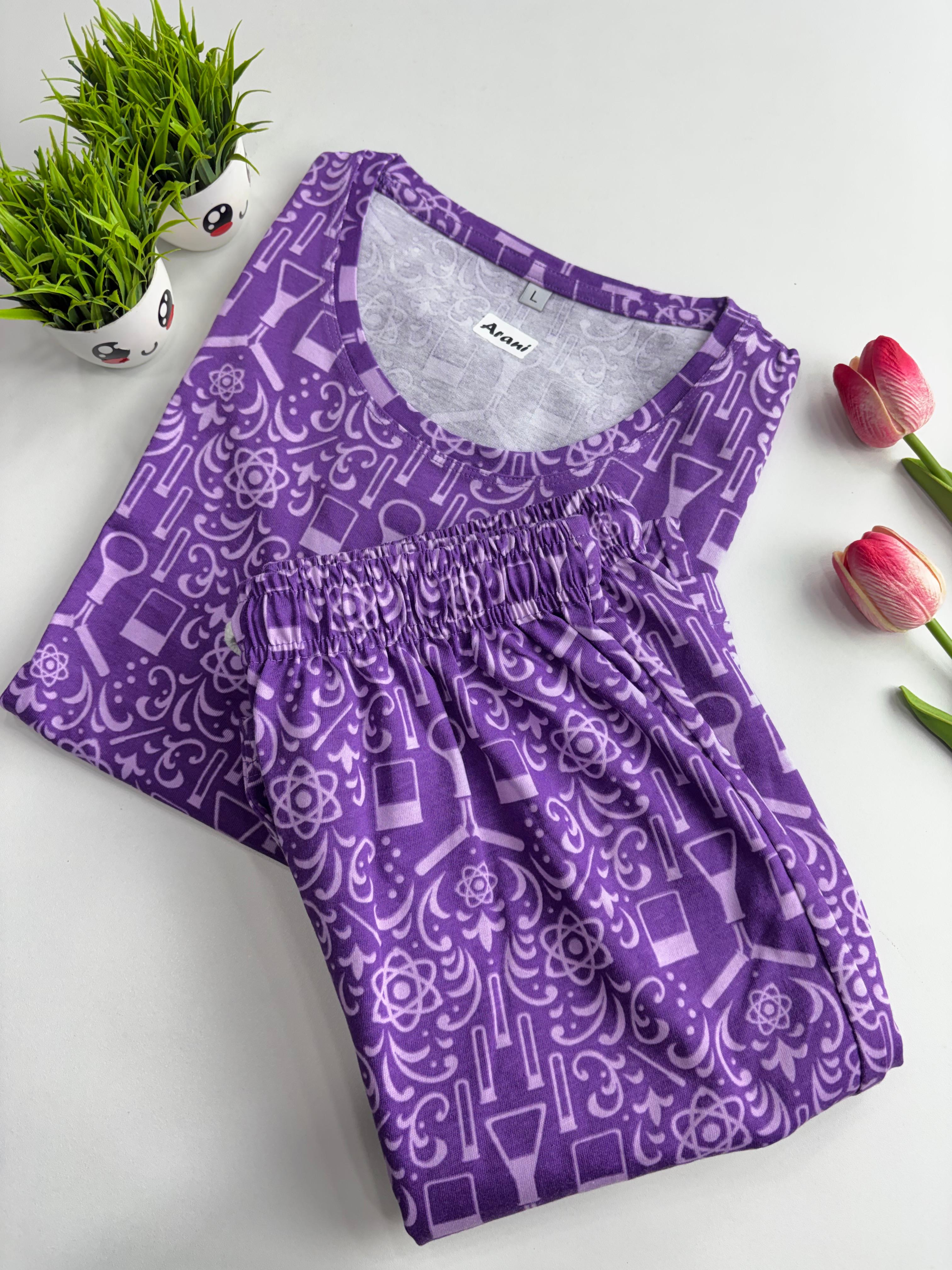SS7496 Women’s knitted cotton Night Suit
