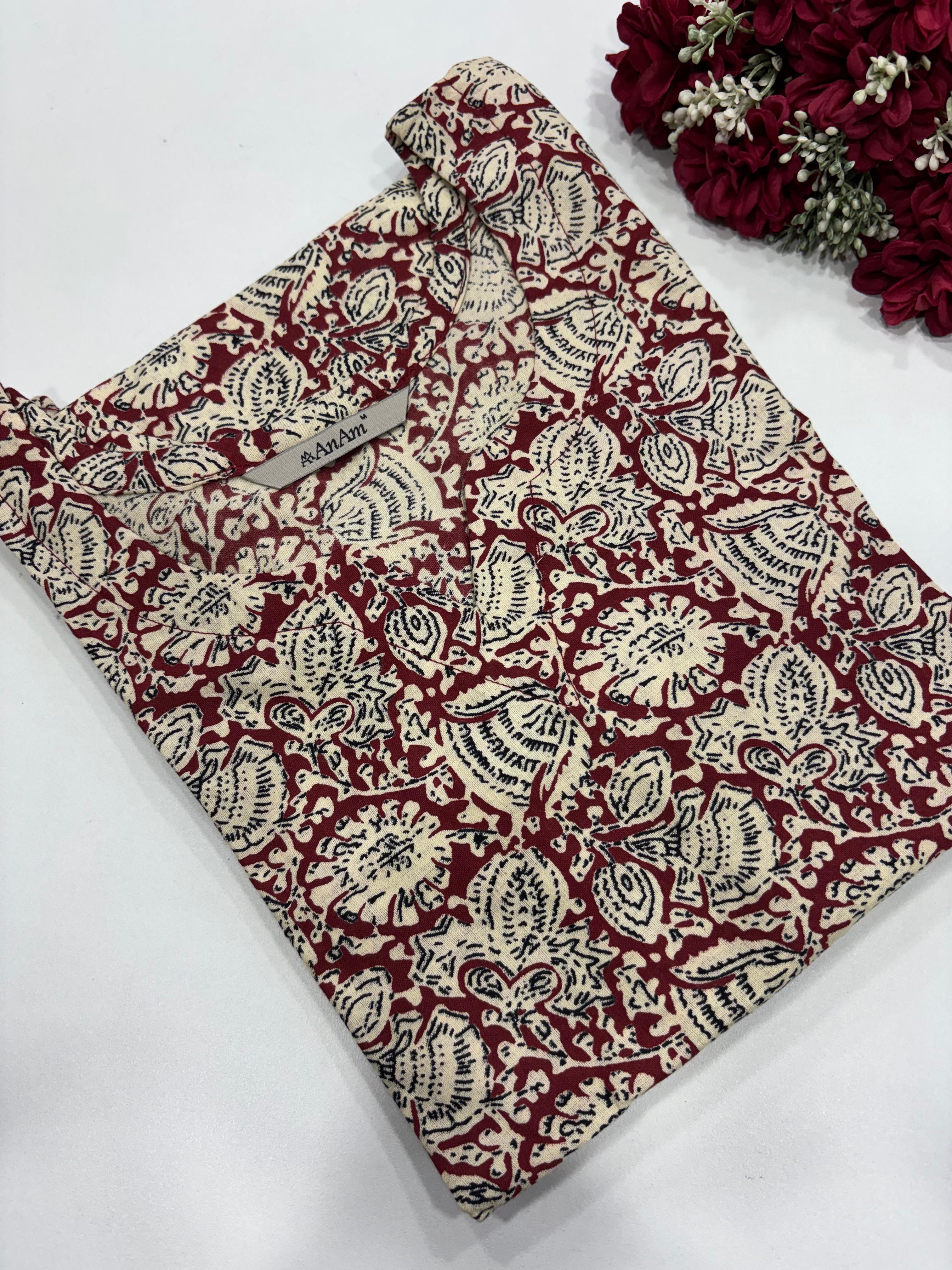 SS7519 Elegant Office Wear Kurti - MAROON