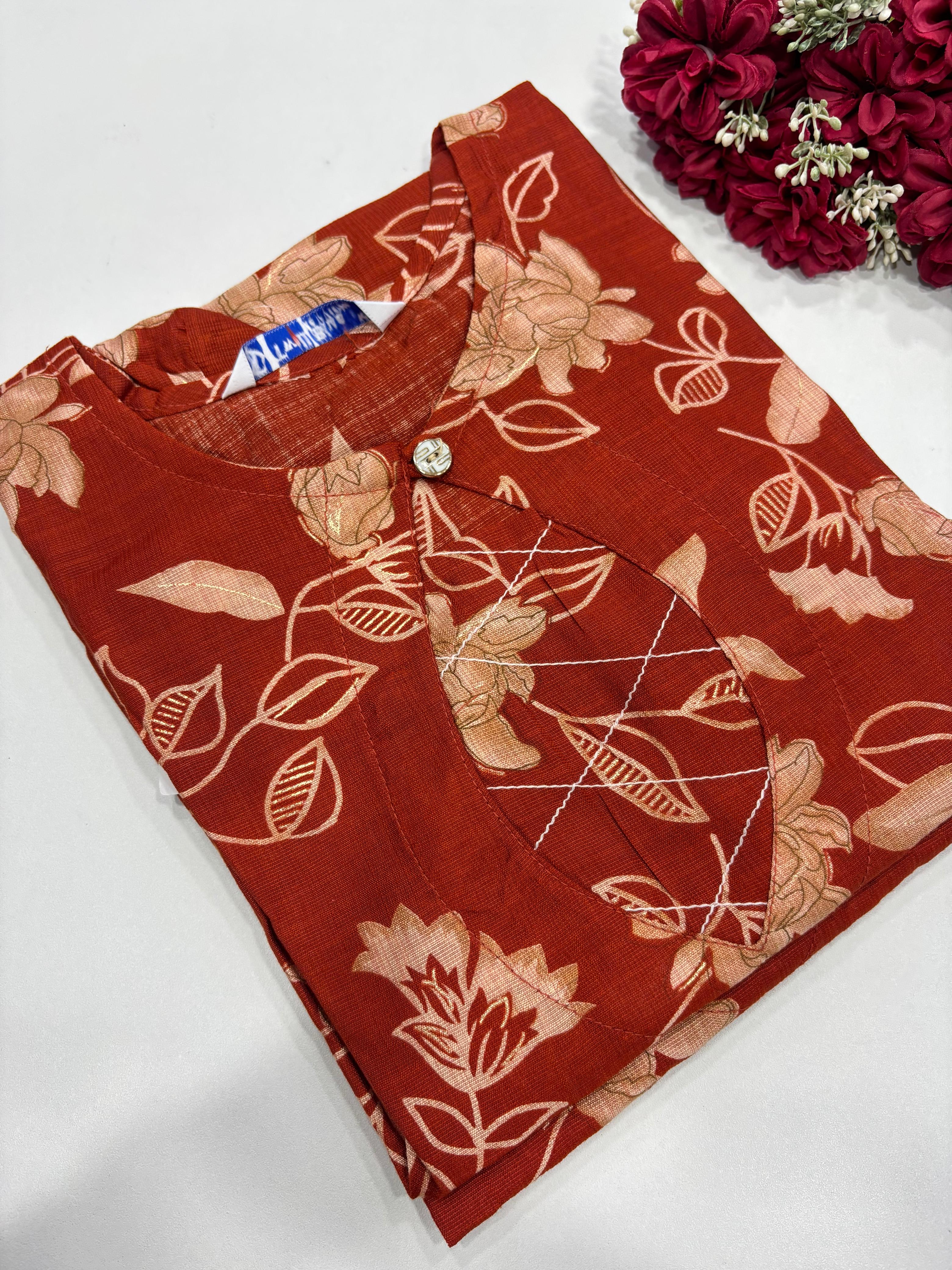 SS7537 Elegant Vatican Silk Kurti