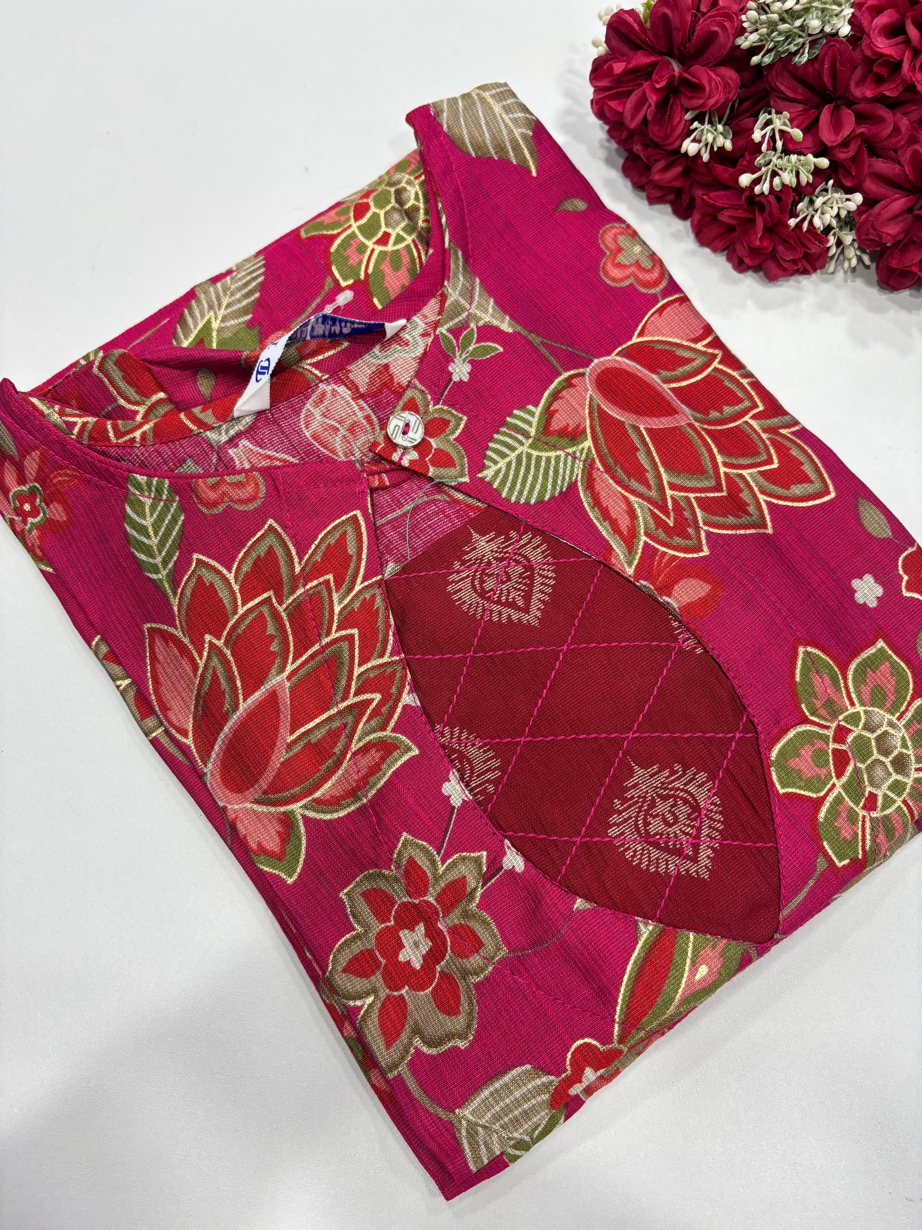 SS7538 Elegant Vatican Silk Kurti