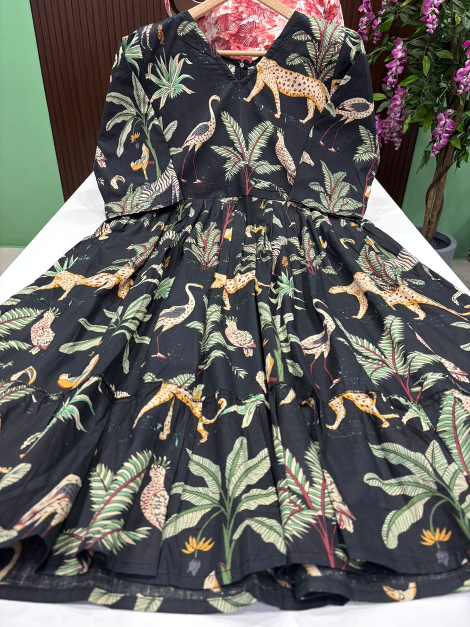SS7569 Kalamkari Printed Cotton Frock