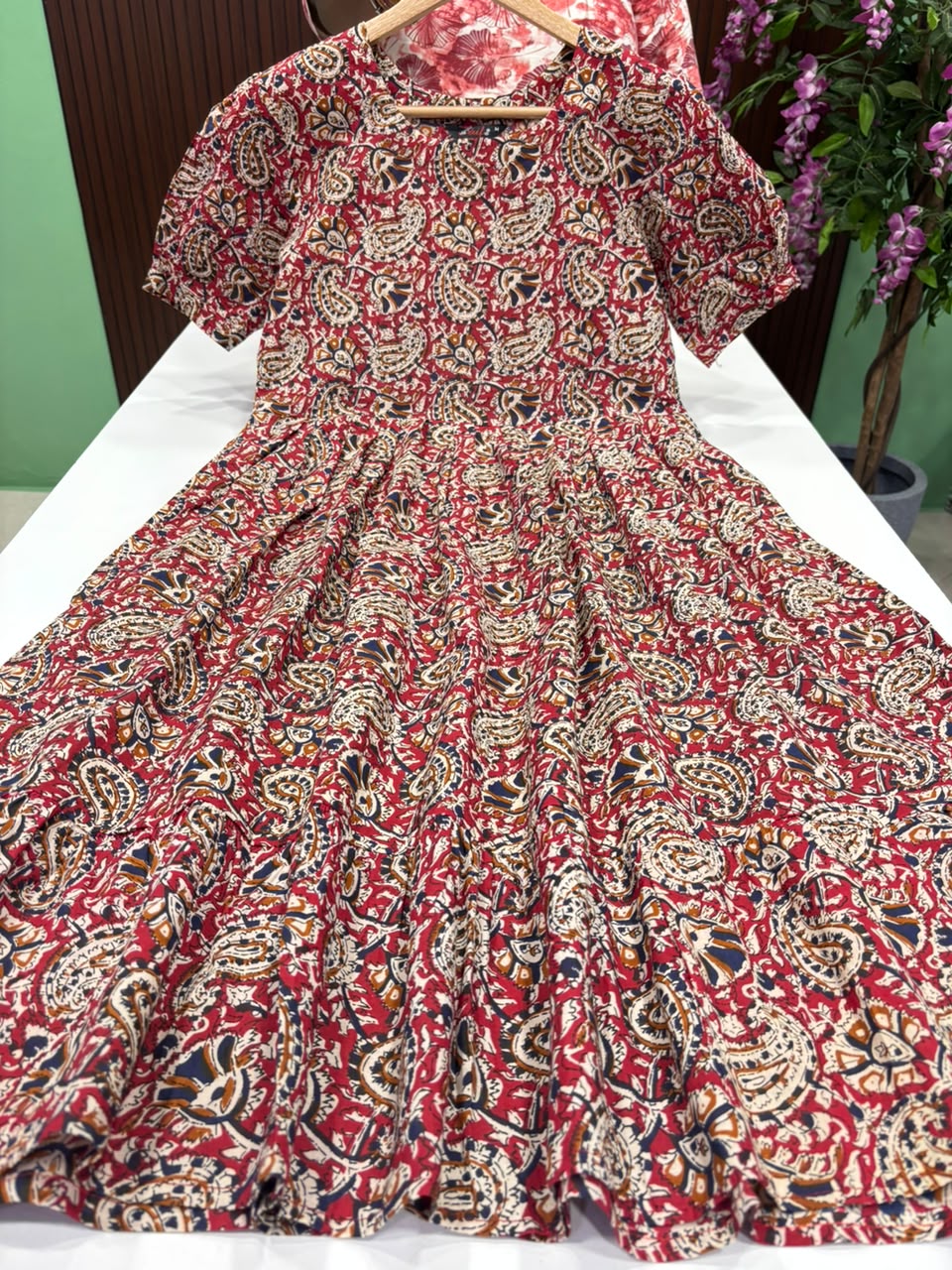 SS7574 Kalamkari Printed Cotton Frock