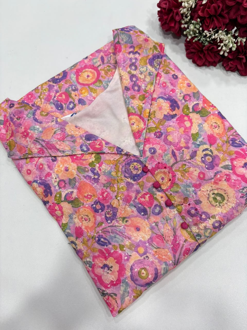Elegant Hakoba Cotton Floral Printed