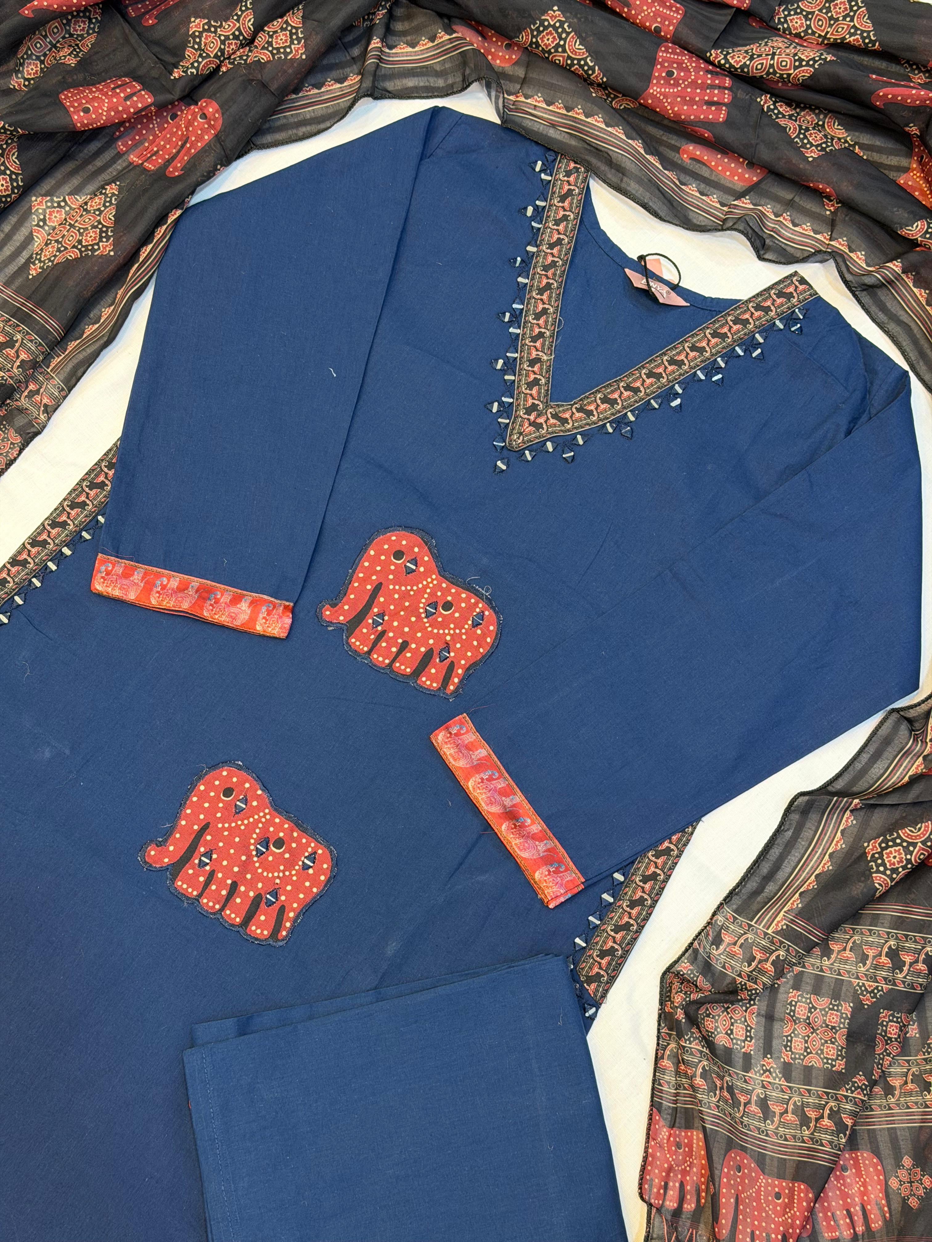 SS7593 Premium Dhabu Cotton Salwar Set
