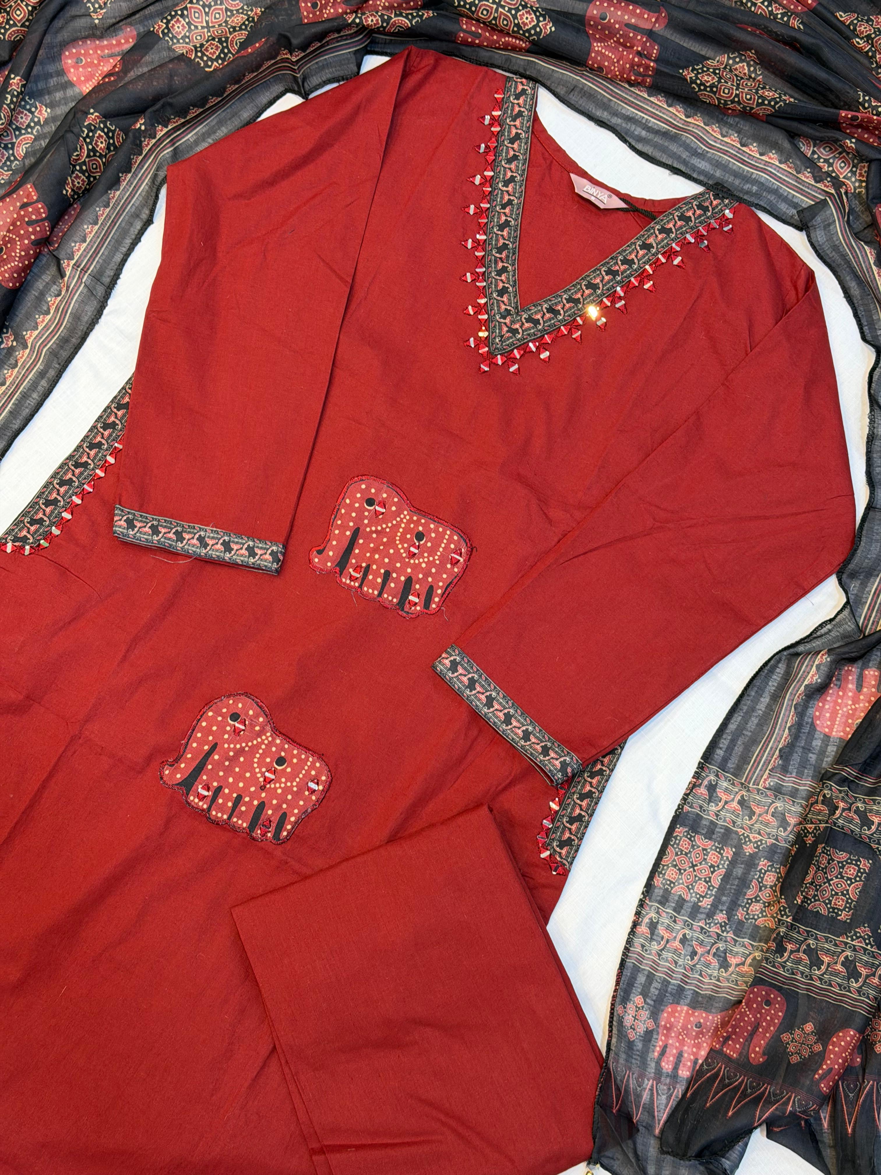 SS7602 Premium Dhabu Cotton Salwar Set