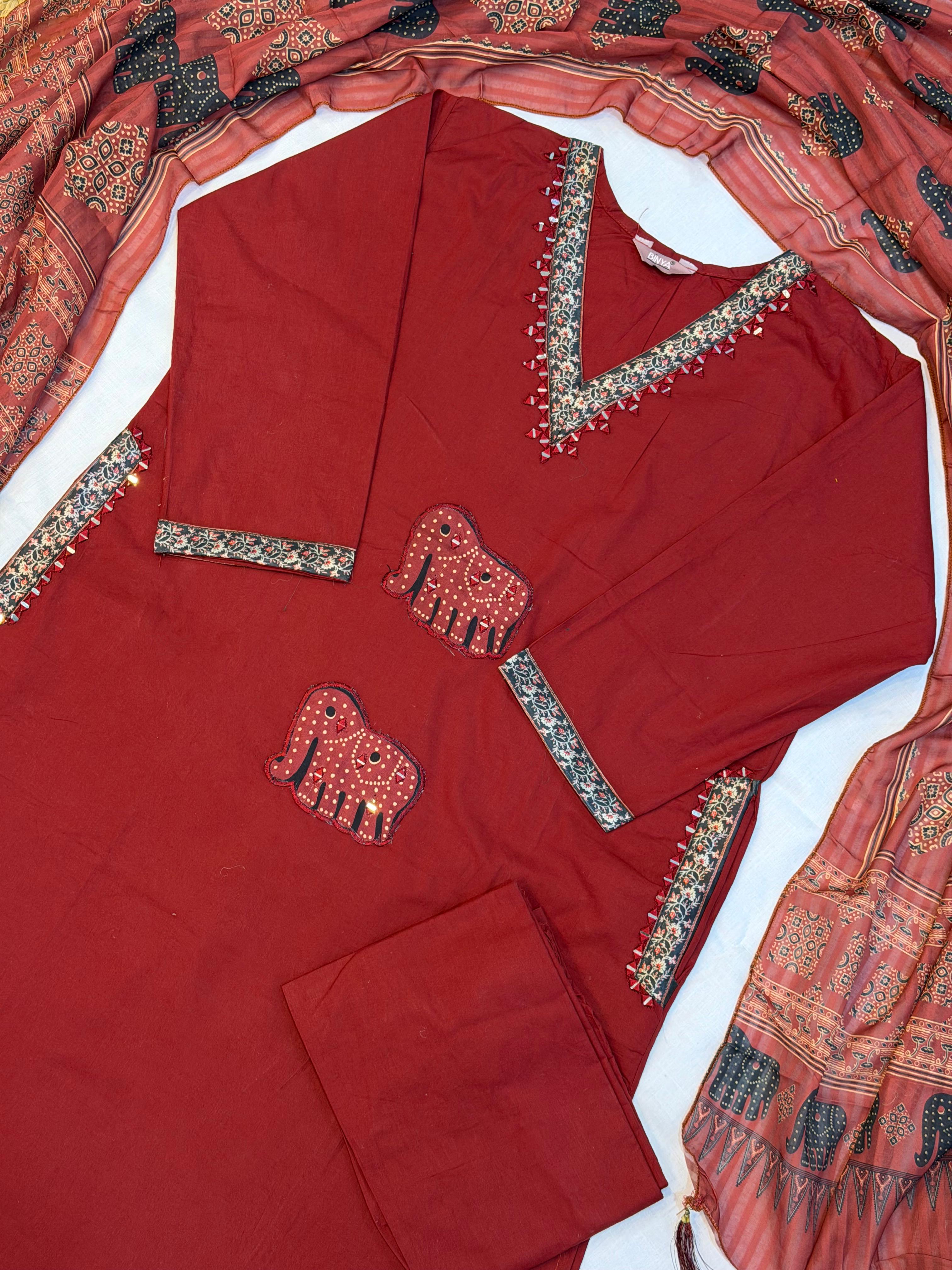 SS7604 Premium Dhabu Cotton Salwar Set