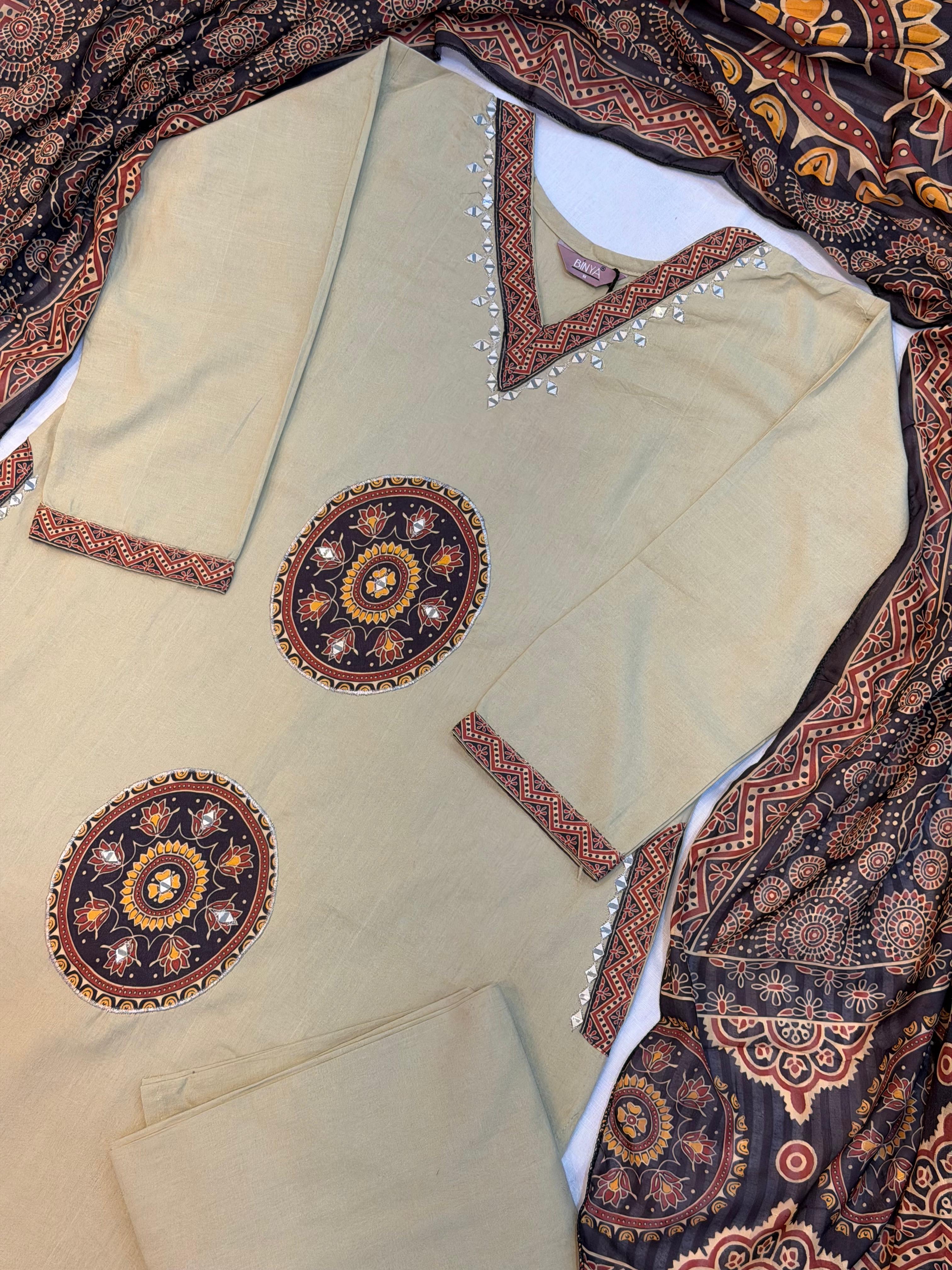 SS7595 Premium Dhabu Cotton Salwar Set