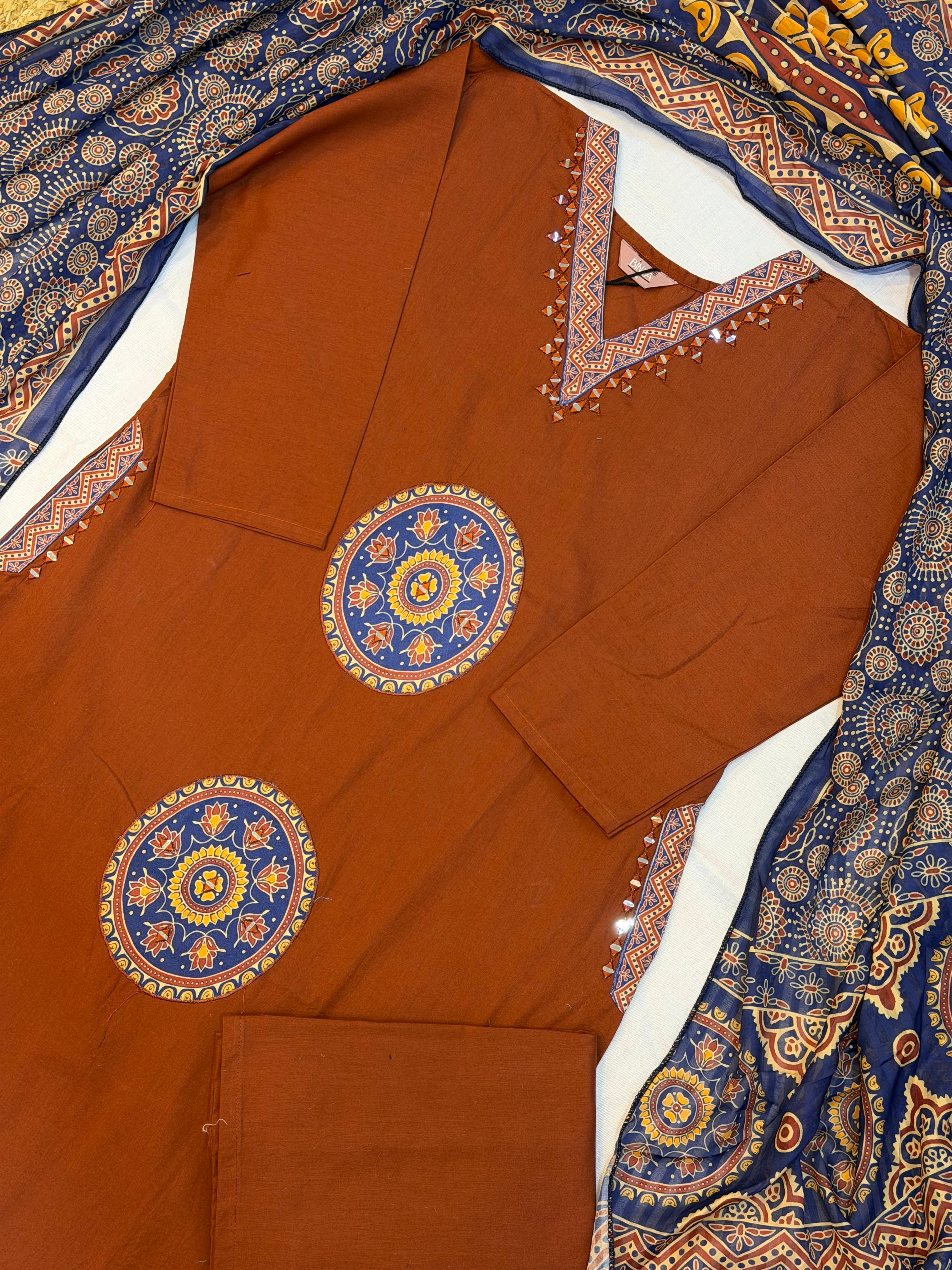 SS7596 Premium Dhabu Cotton Salwar Set