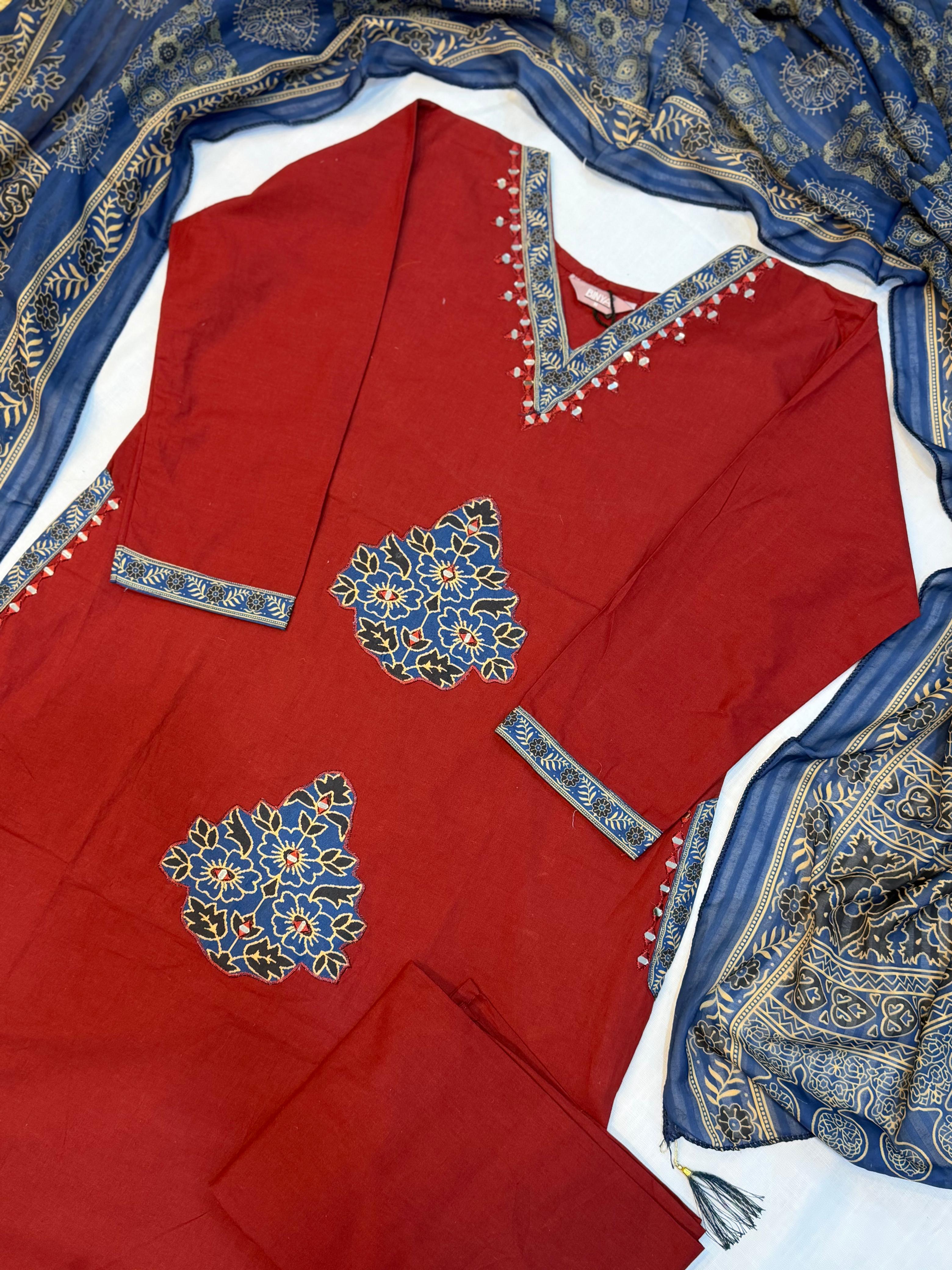 SS7598 Premium Dhabu Cotton Salwar Set