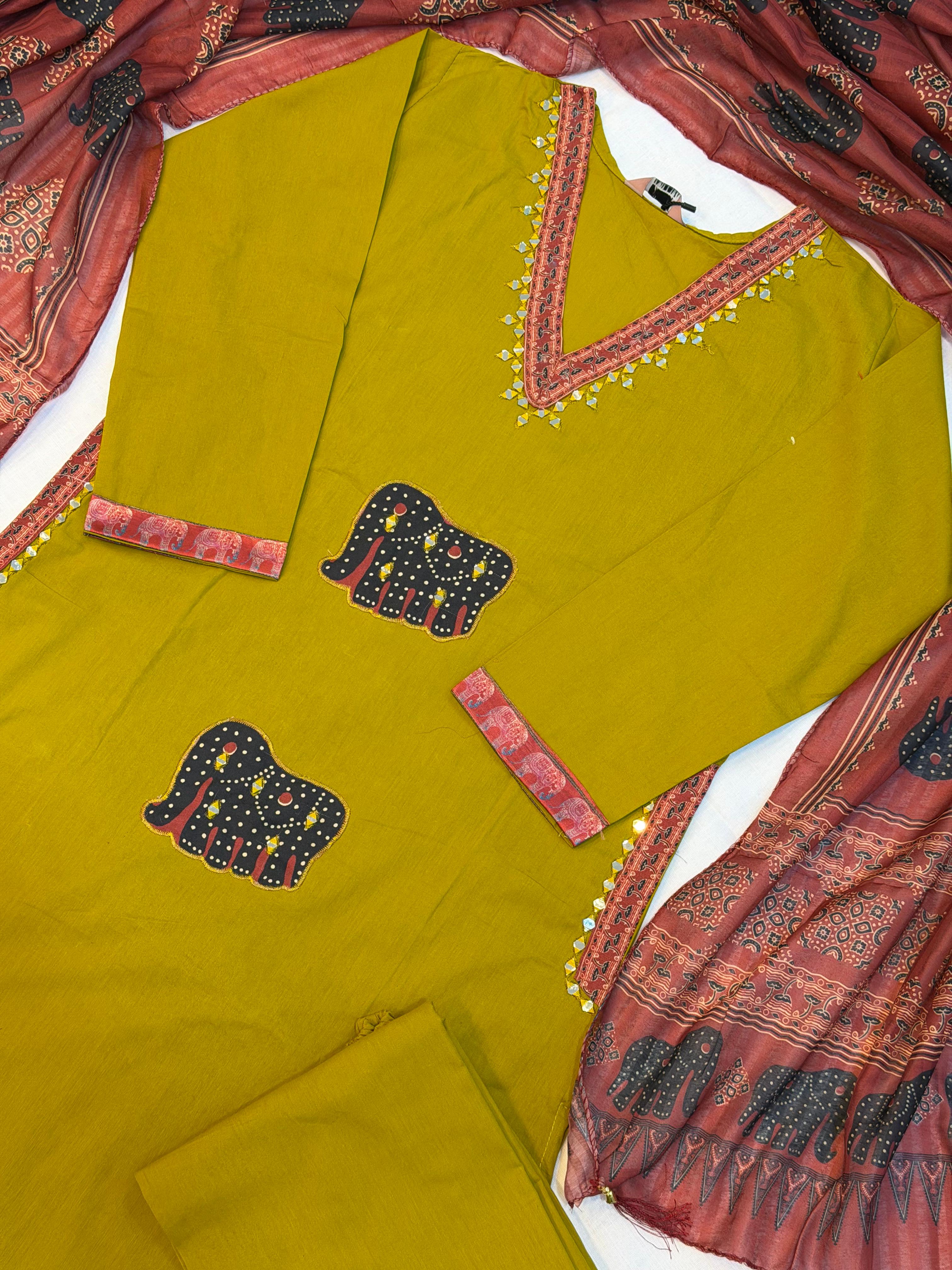 SS7592 Premium Dhabu Cotton Salwar Set